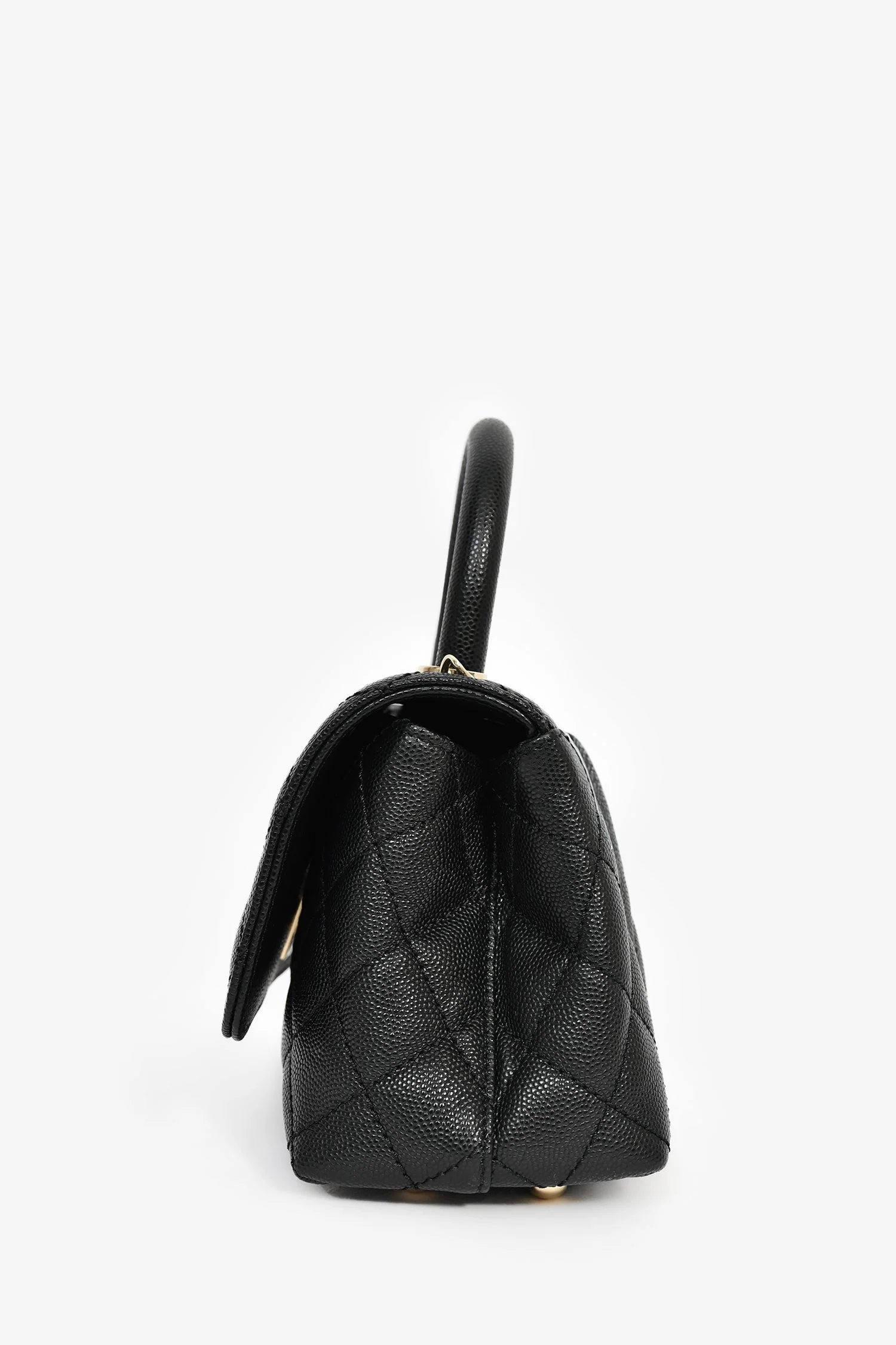 Pre-Loved Chanel™ Black Caviar Extra Mini Coco Handle Flap Bag - Image 4