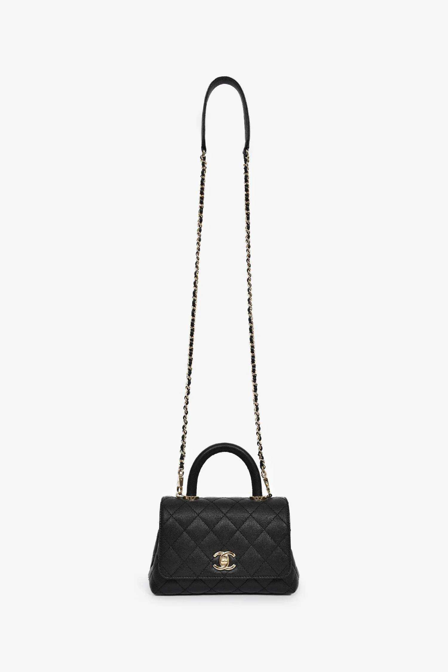 Pre-Loved Chanel™ Black Caviar Extra Mini Coco Handle Flap Bag - Image 7