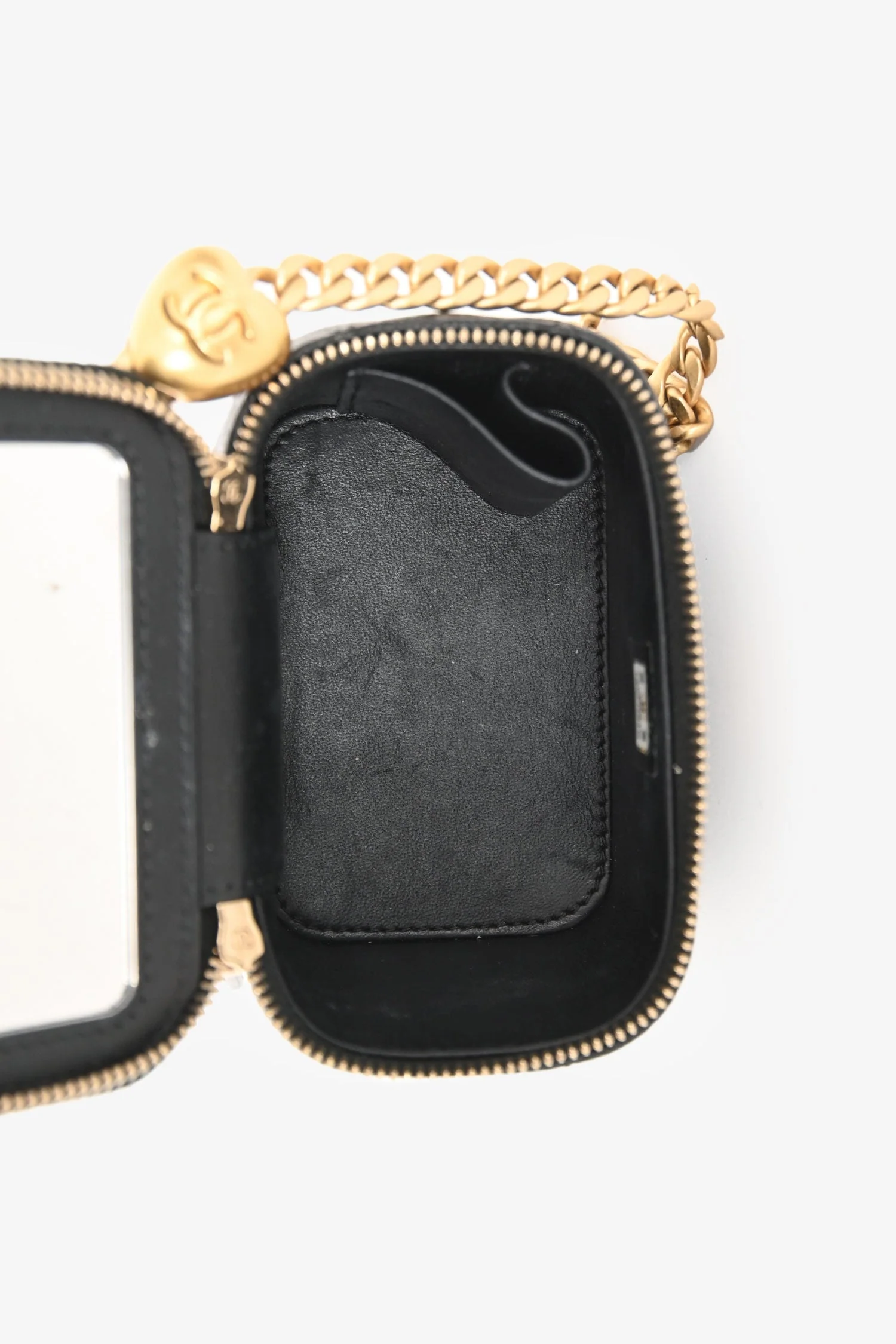 Pre-Loved Chanel™ Black Caviar Leather Mini Vanity Crush Crossbody Gold Hardware - Image 7
