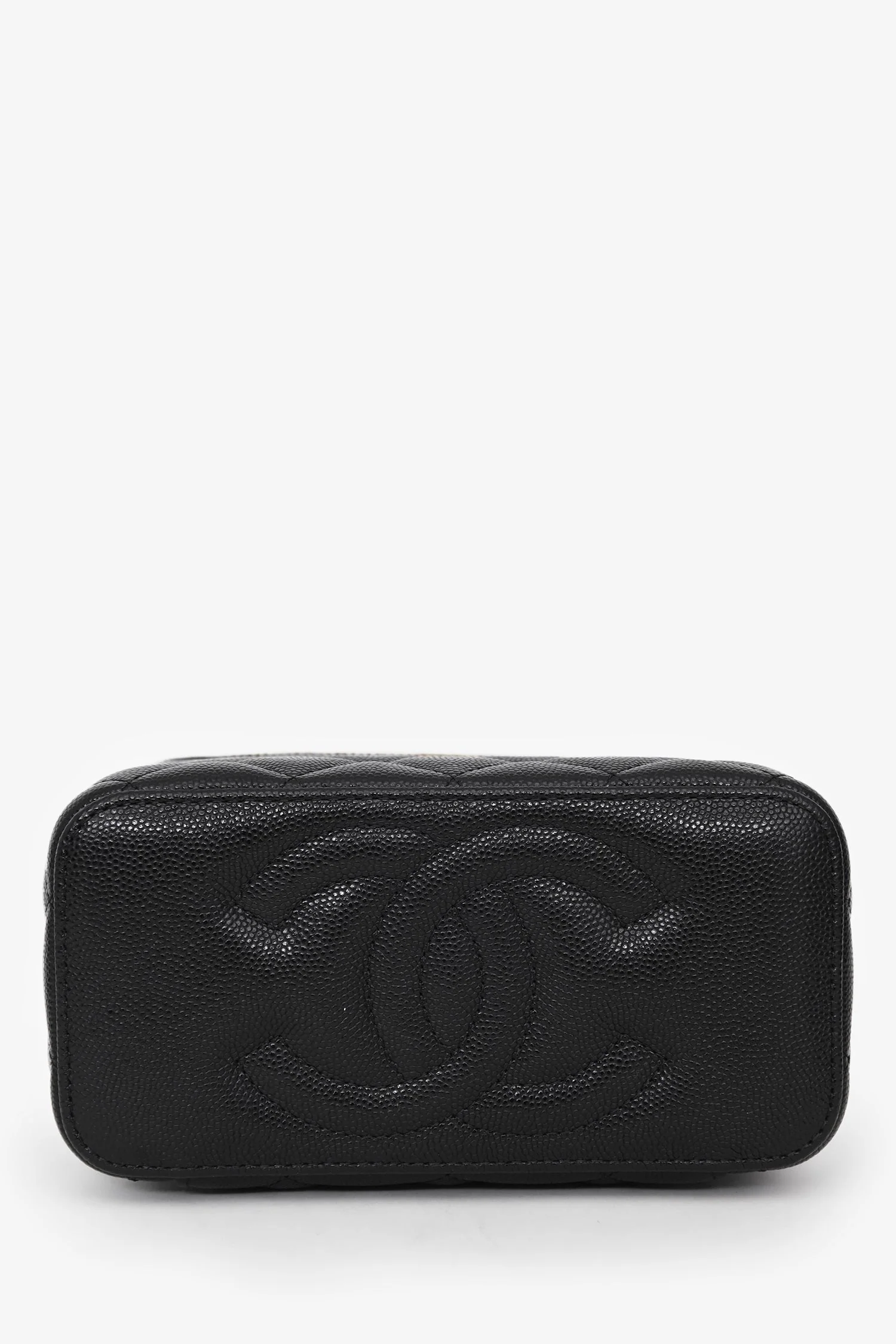 Pre-Loved Chanel™ Black Caviar Leather Vanity Crossbody with AirPod case - Image 5