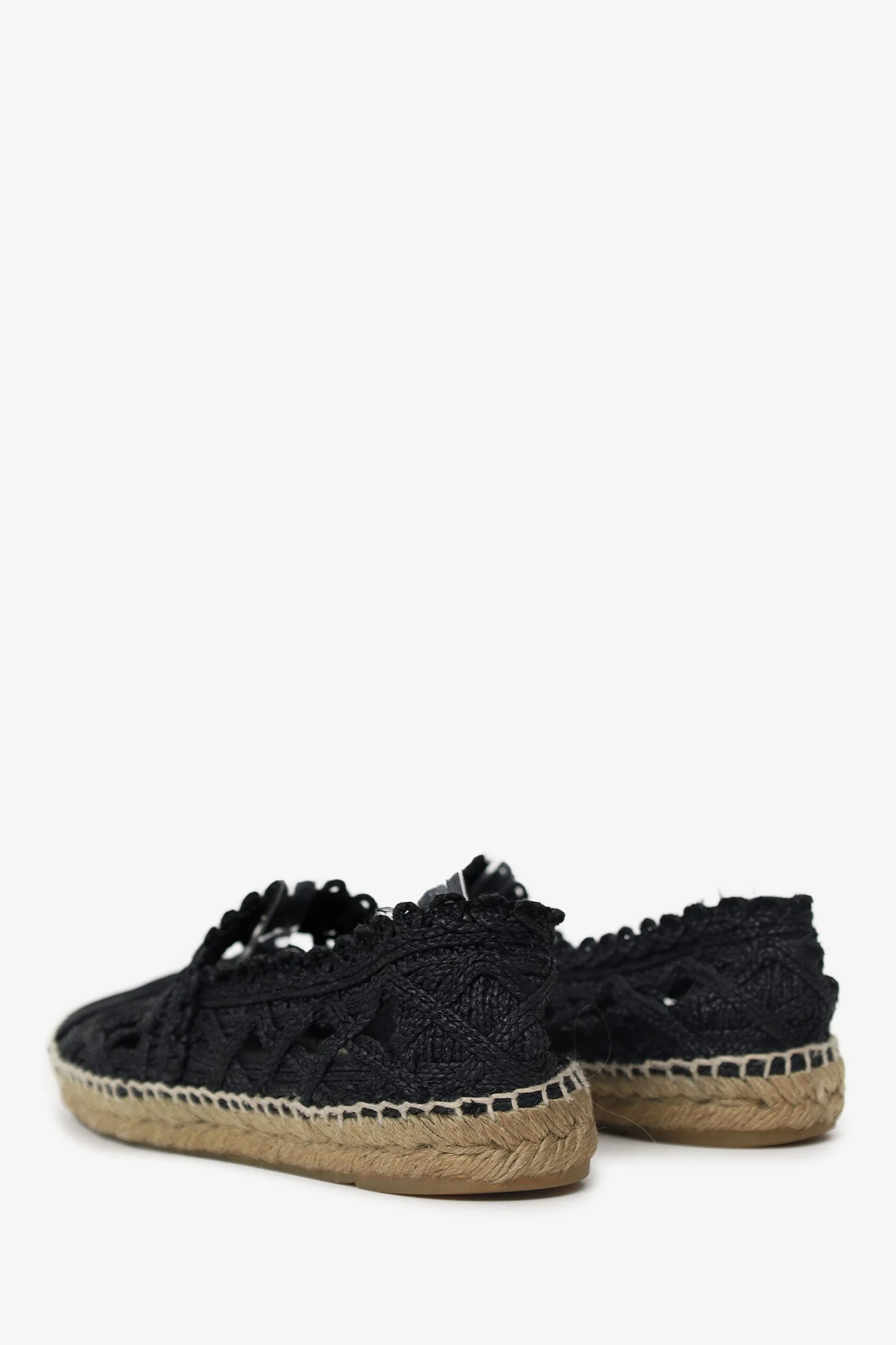 Pre-Loved Chanel™ Black Cut Out Espadrilles Size 40 - Image 4