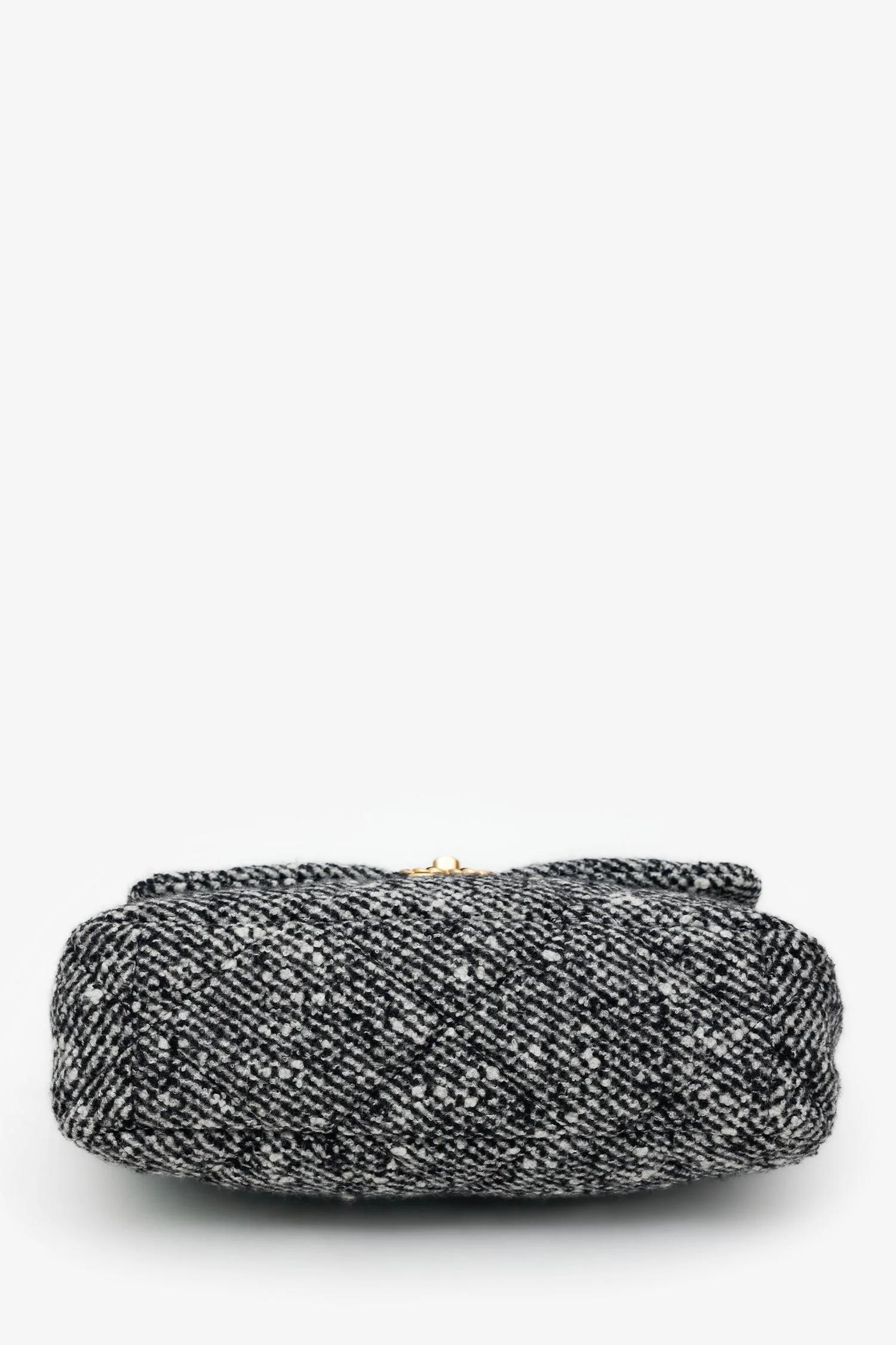 Chanel™  Black/Gray Tweed Medium 19 Flap Bag (Pre-Loved ) - Image 5