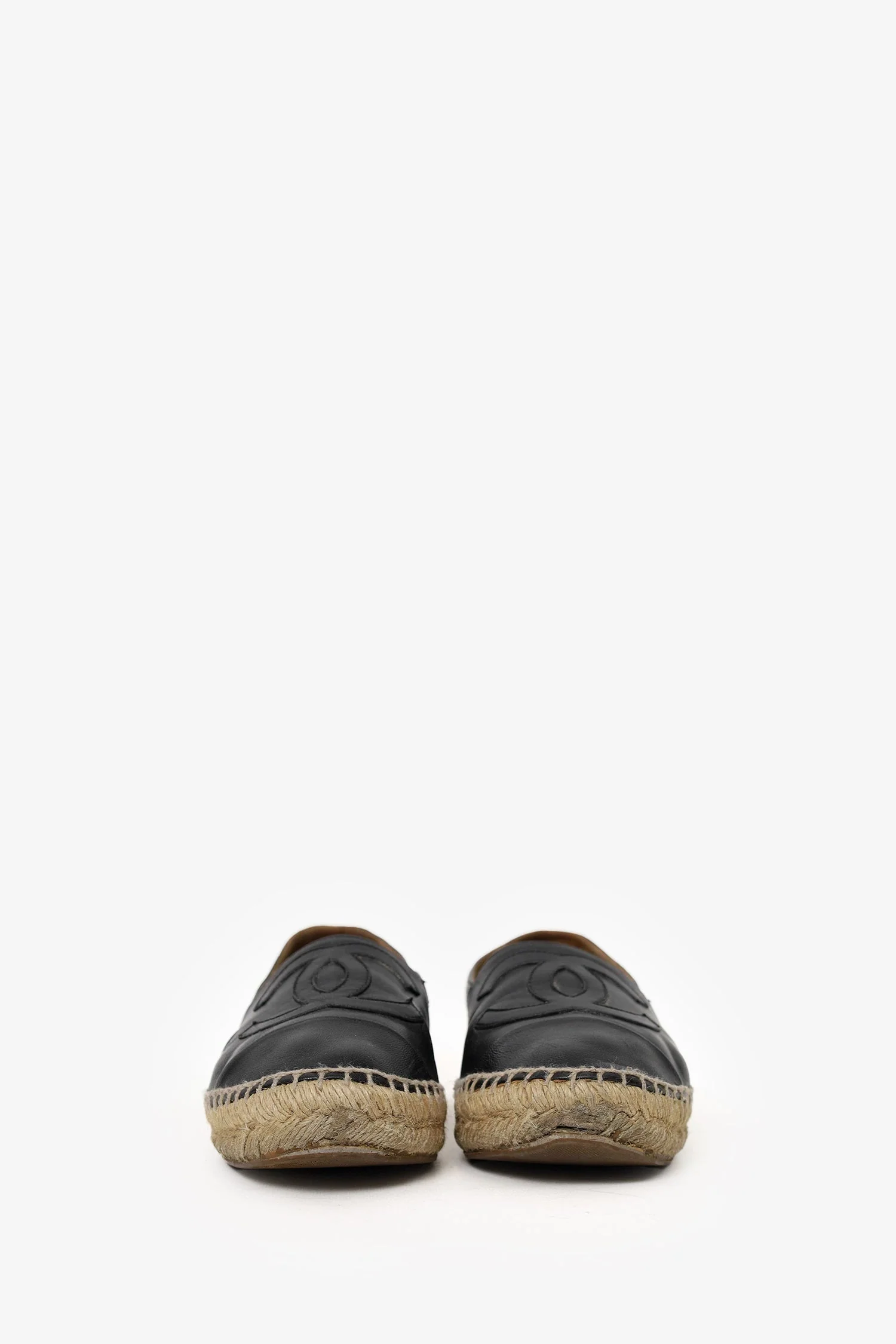 Pre-Loved Chanel Black Lambskin Espadrilles Size 36 - Image 3