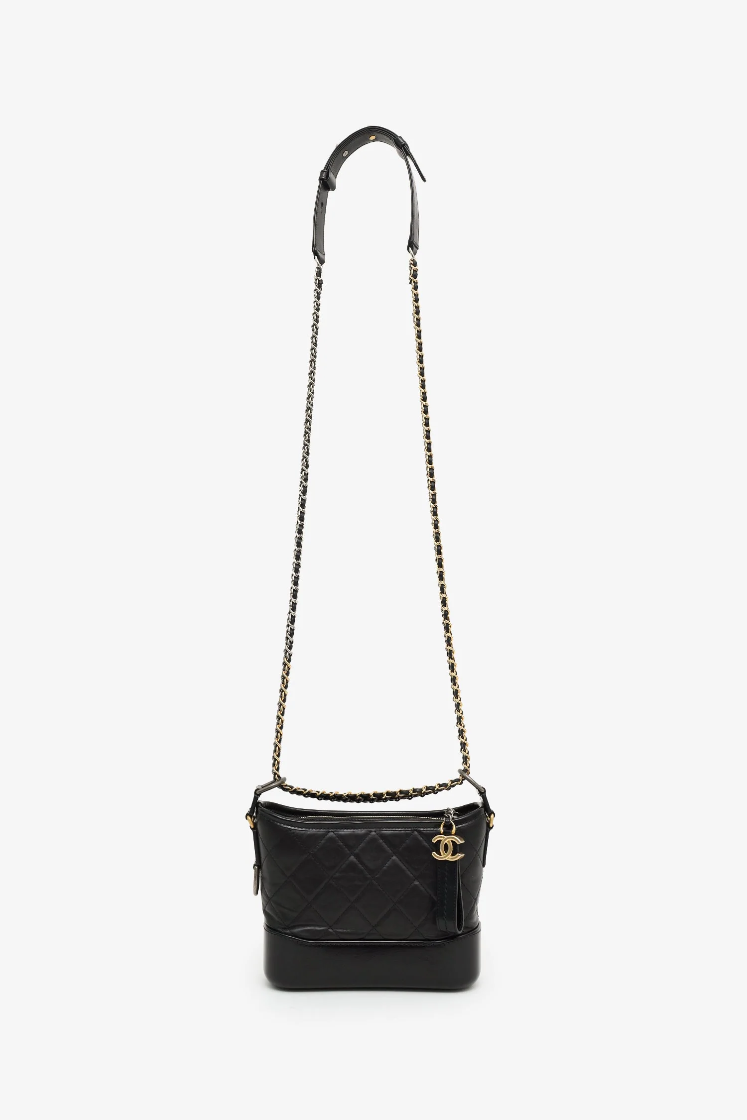 Pre-Loved Chanel™ Black Lambskin Leather Small Gabrielle Bag - Image 6