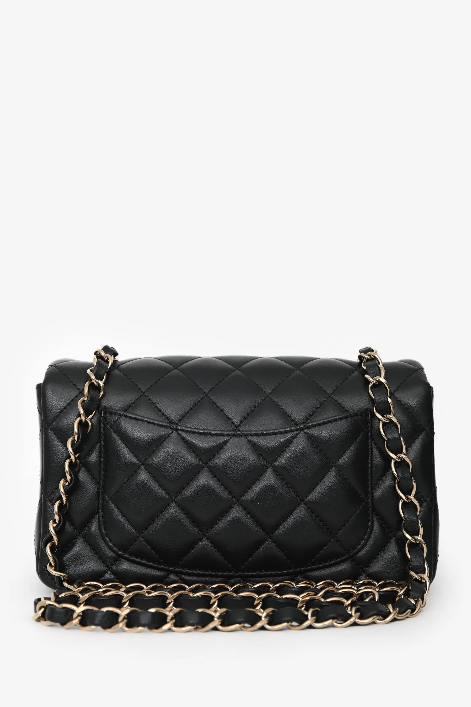 Pre-Loved Chanel™ Black Lambskin Rectangular Mini Classic Flap Bag - Image 2