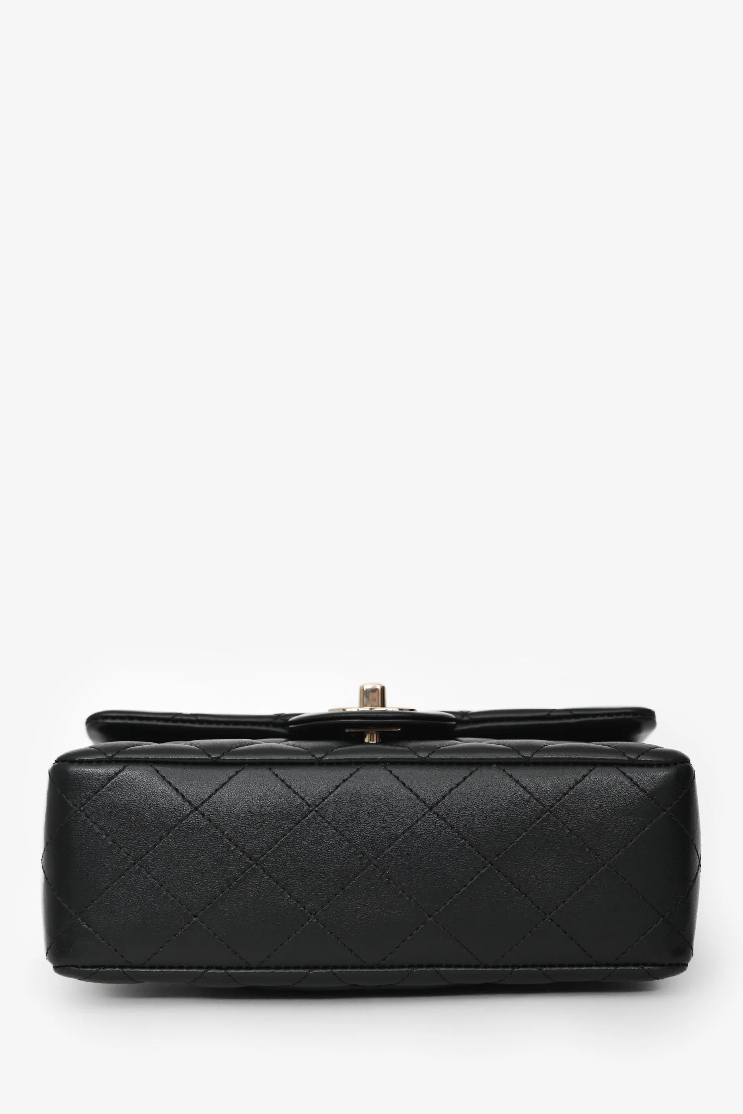 Pre-Loved Chanel™ Black Lambskin Rectangular Mini Classic Flap Bag - Image 5