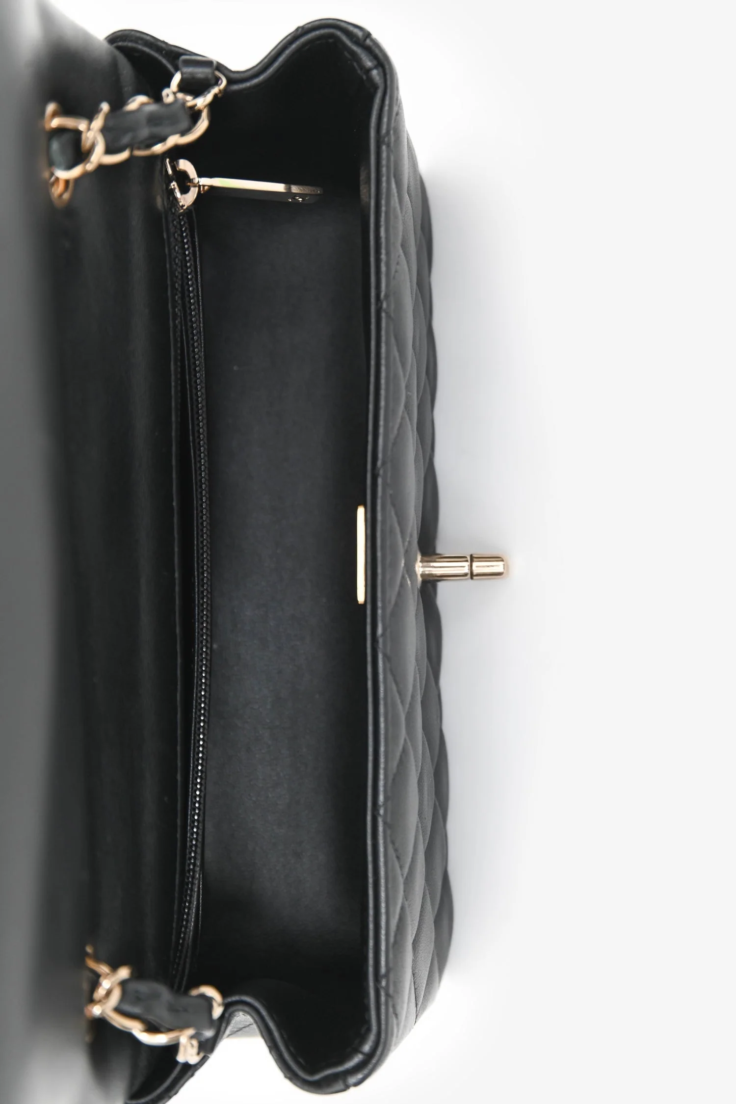 Pre-Loved Chanel™ Black Lambskin Rectangular Mini Classic Flap Bag - Image 6