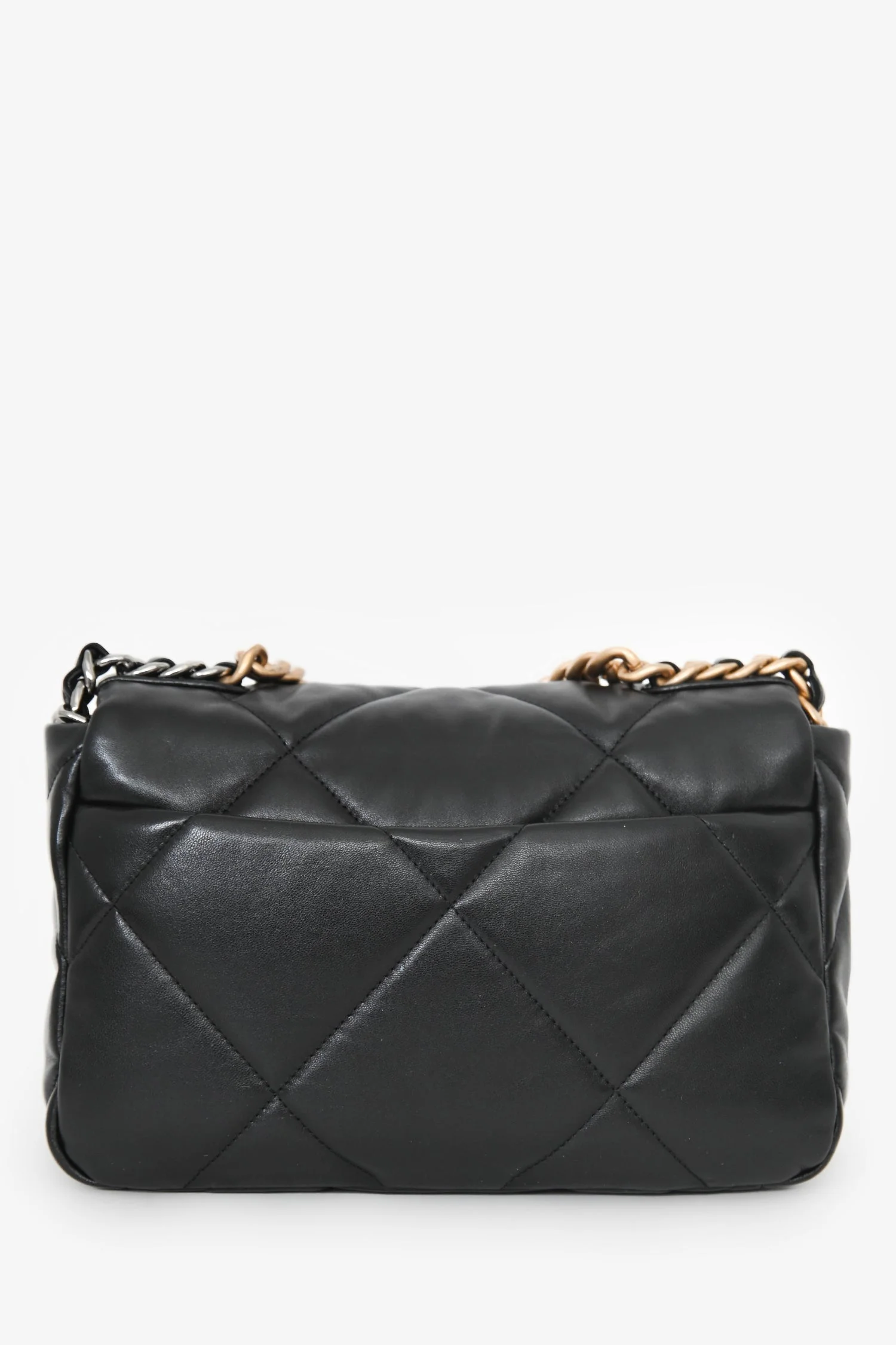 Pre-Loved Chanel™ Black Lambskin Small 19 Flap Bag - Image 2