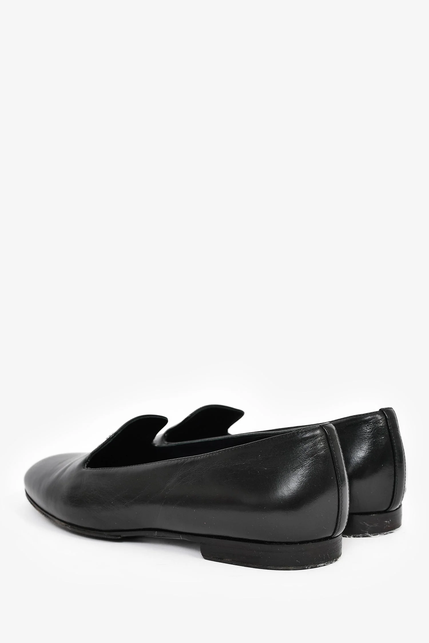 Pre-Loved Chanel™ Black Leather CC Detail Loafers Size 37 - Image 5