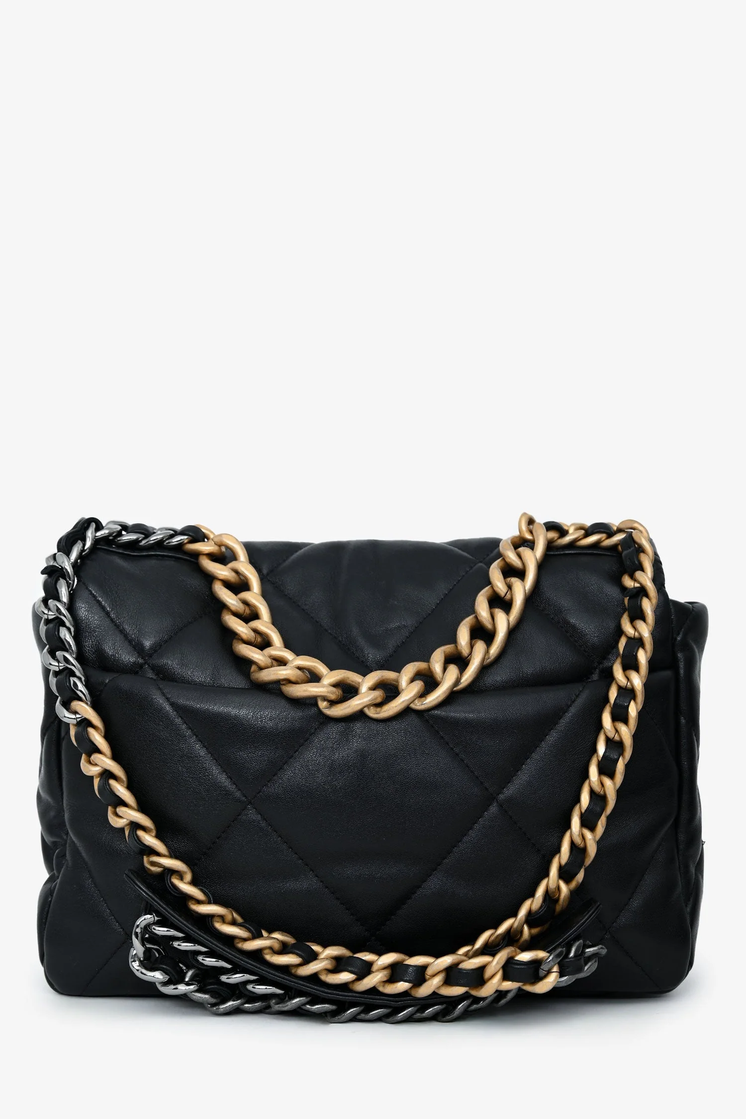 Pre-Loved Chanel™ Black Leather Chanel 19 Medium Flap Bag - Image 2