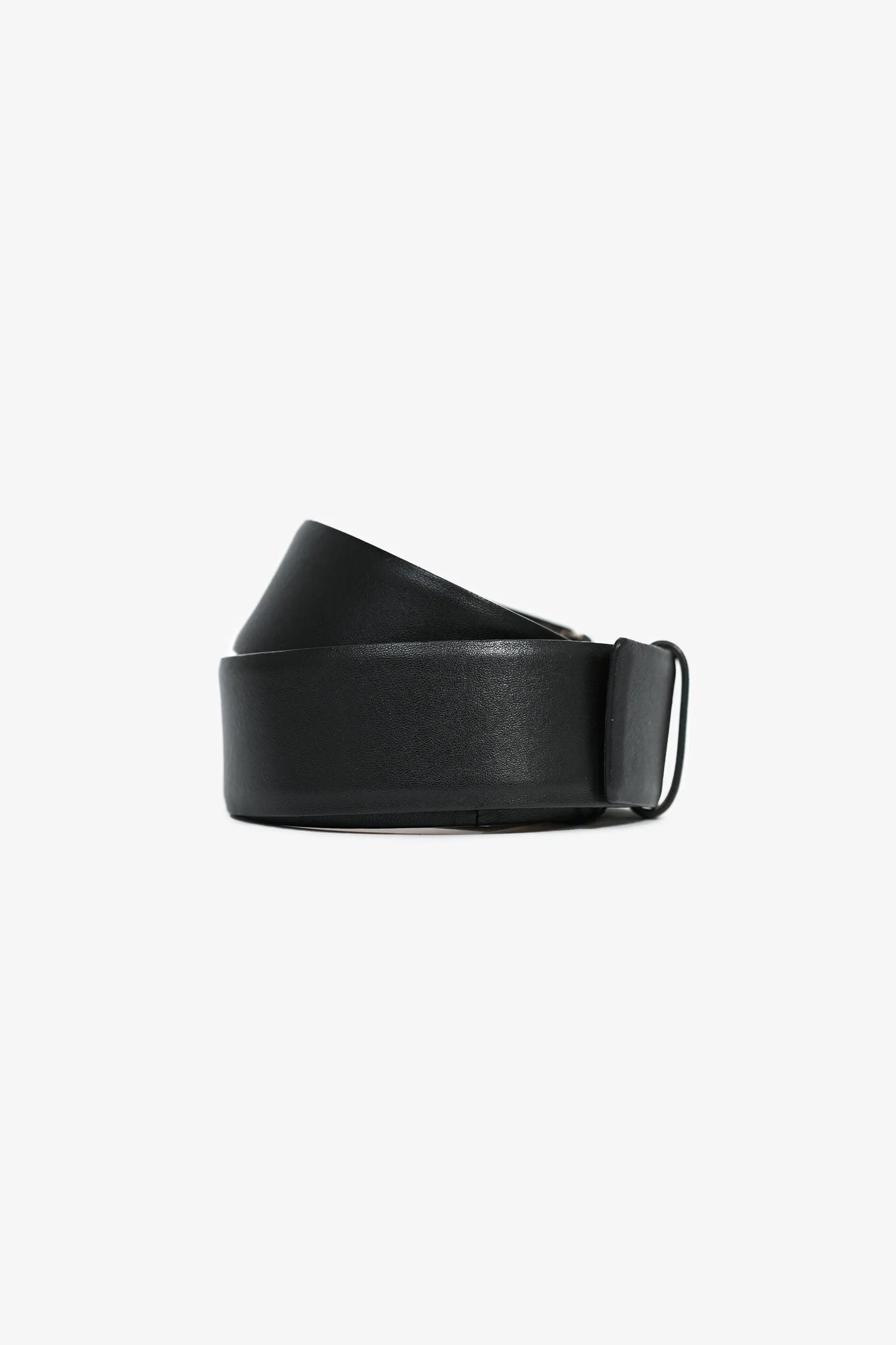 Pre-Loved Chanel™ Black Leather Enchained Buckle CC Wide Belt Size 90 - Image 3