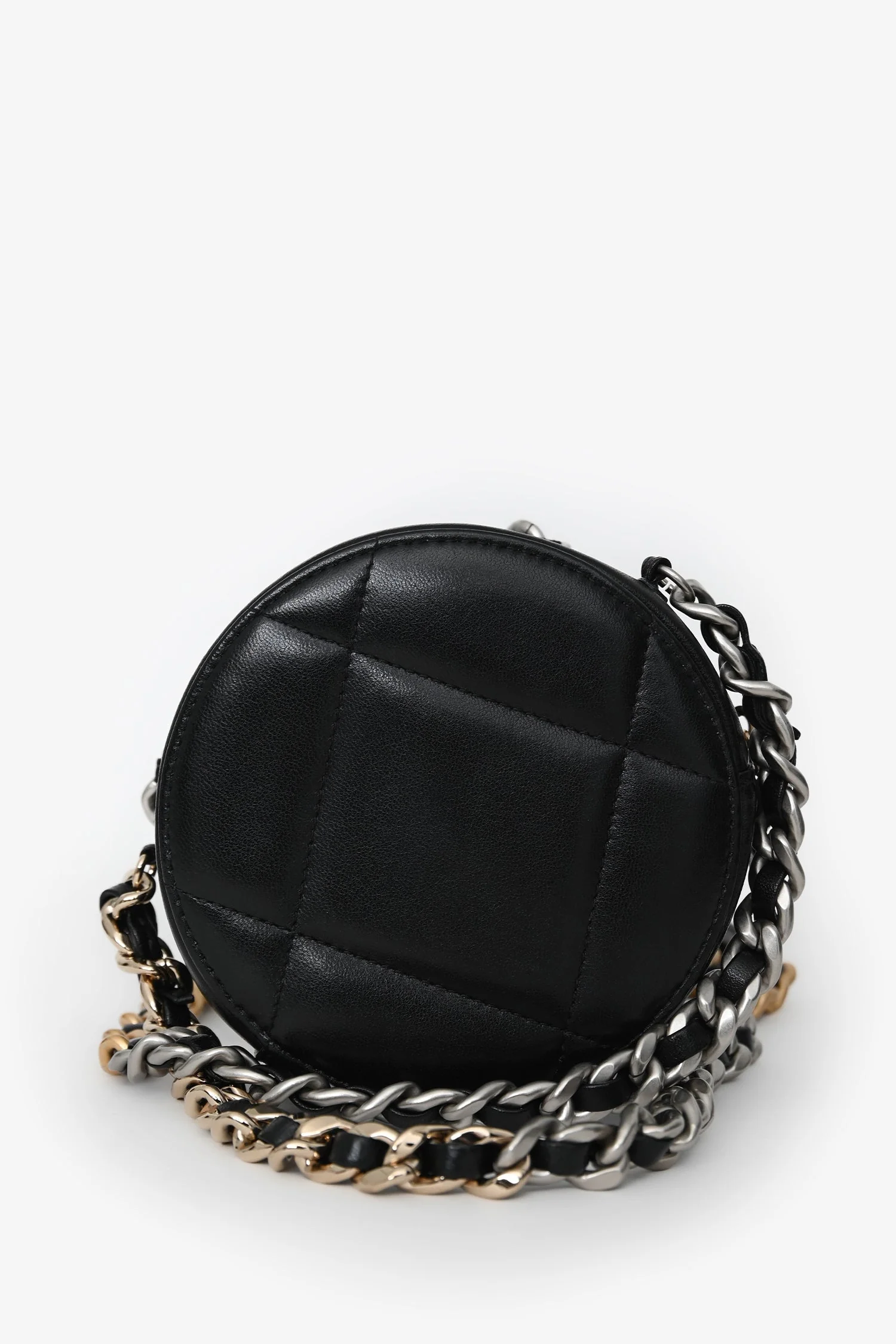 Pre-Loved Chanel™ Black Leather Quilted 19 Clutch Bag - Image 2