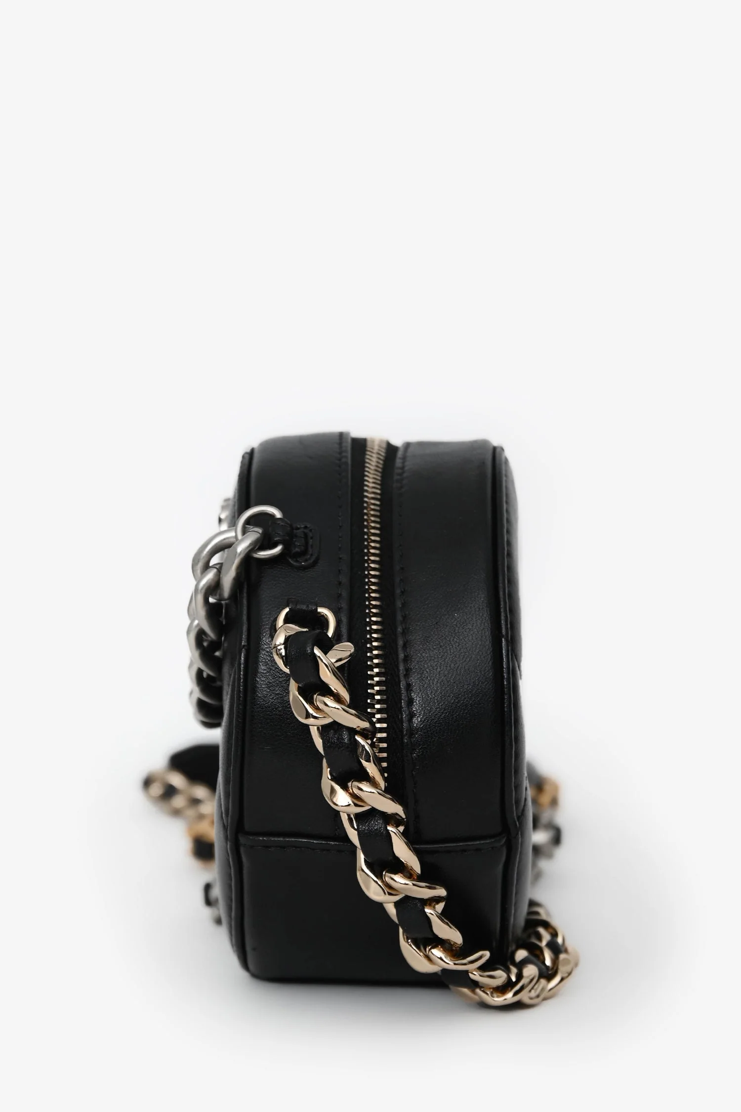 Pre-Loved Chanel™ Black Leather Quilted 19 Clutch Bag - Image 4