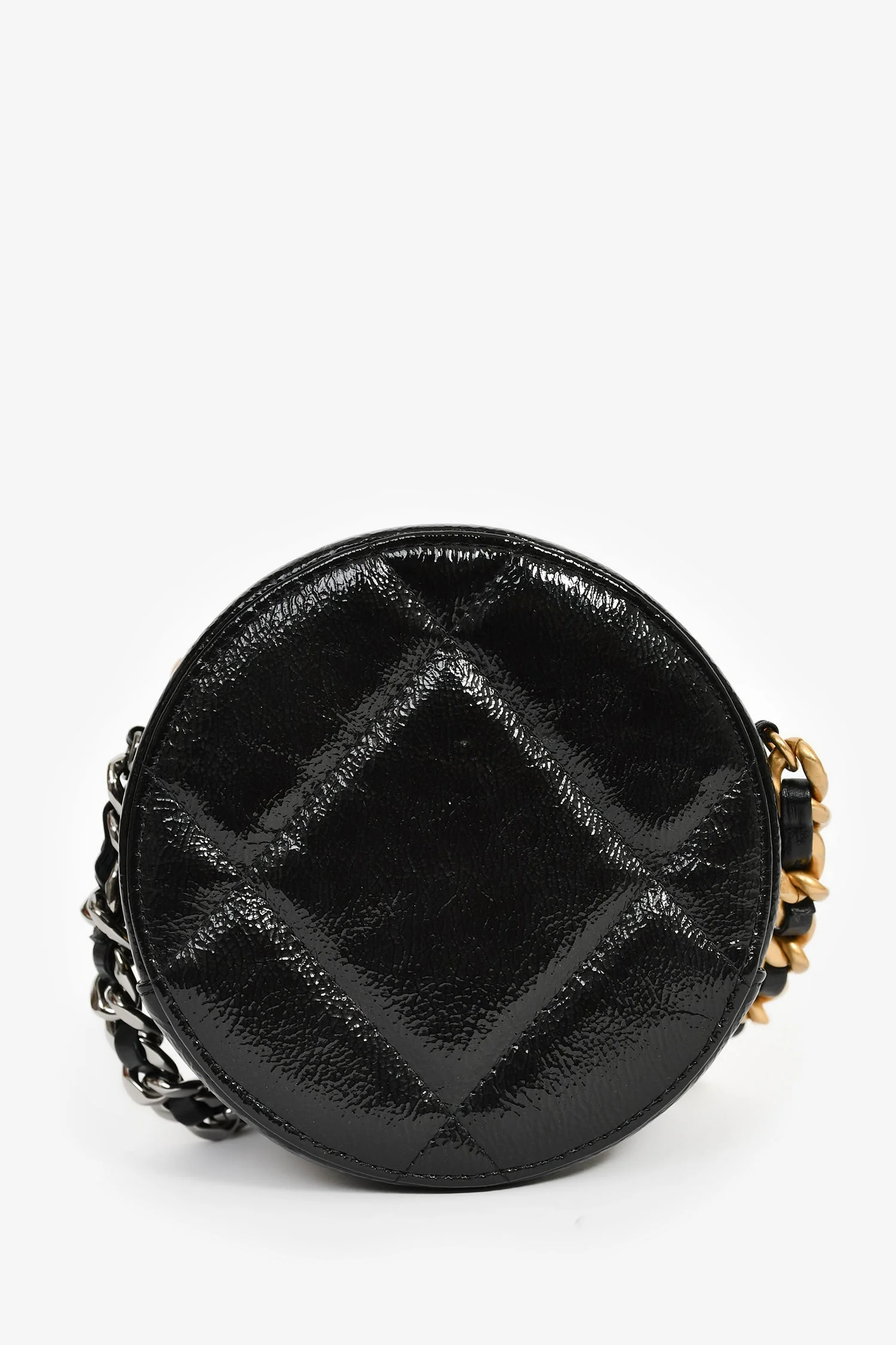 Pre-Loved Chanel™ Black Leather Quilted 19 Round Crossbody Bag - Image 2