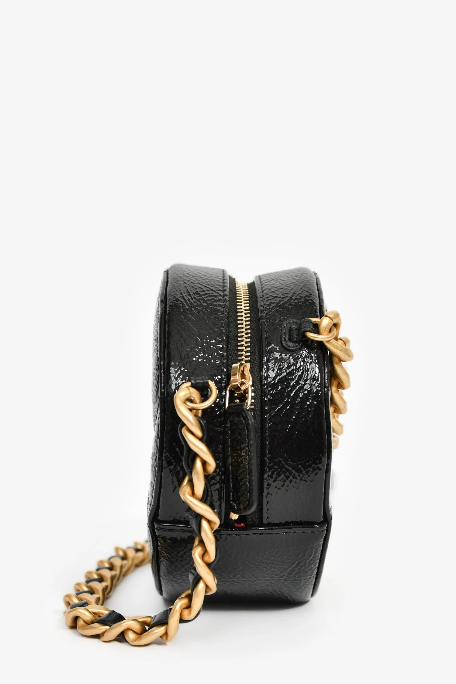 Pre-Loved Chanel™ Black Leather Quilted 19 Round Crossbody Bag - Image 3
