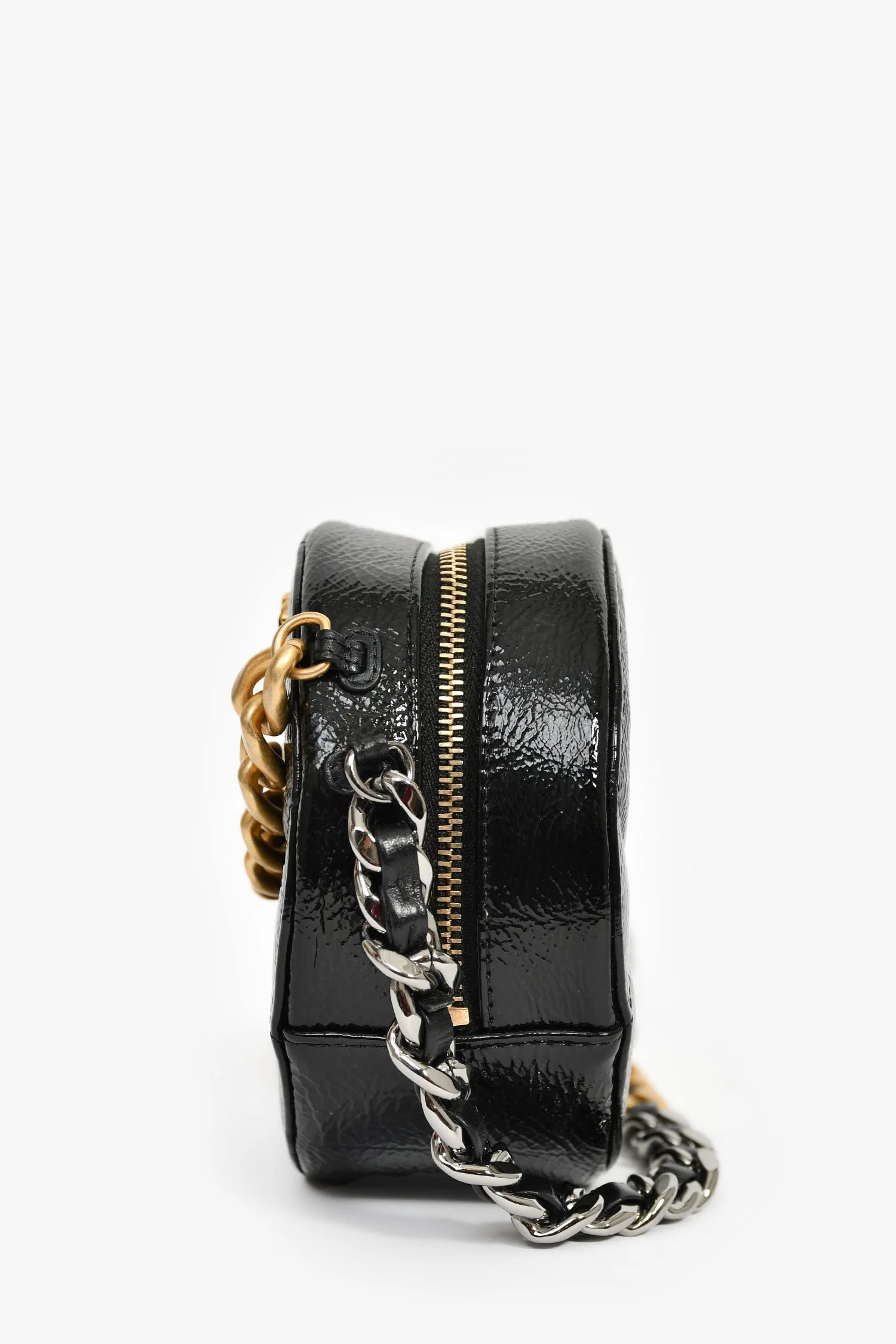 Pre-Loved Chanel™ Black Leather Quilted 19 Round Crossbody Bag - Image 4