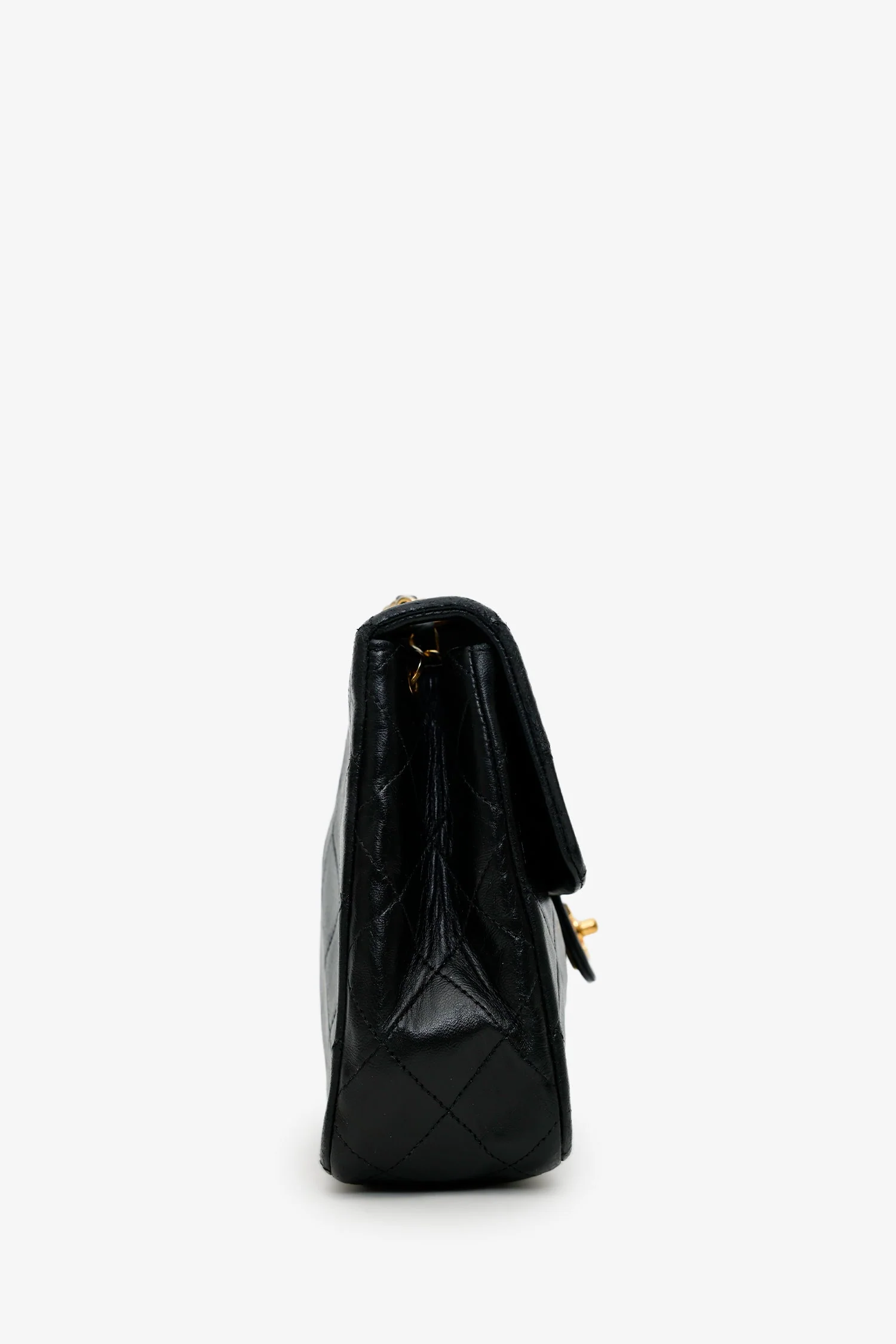 Pre-Loved Chanel™ Black Quilted Lambskin Mini Square Flap Bag - Image 3