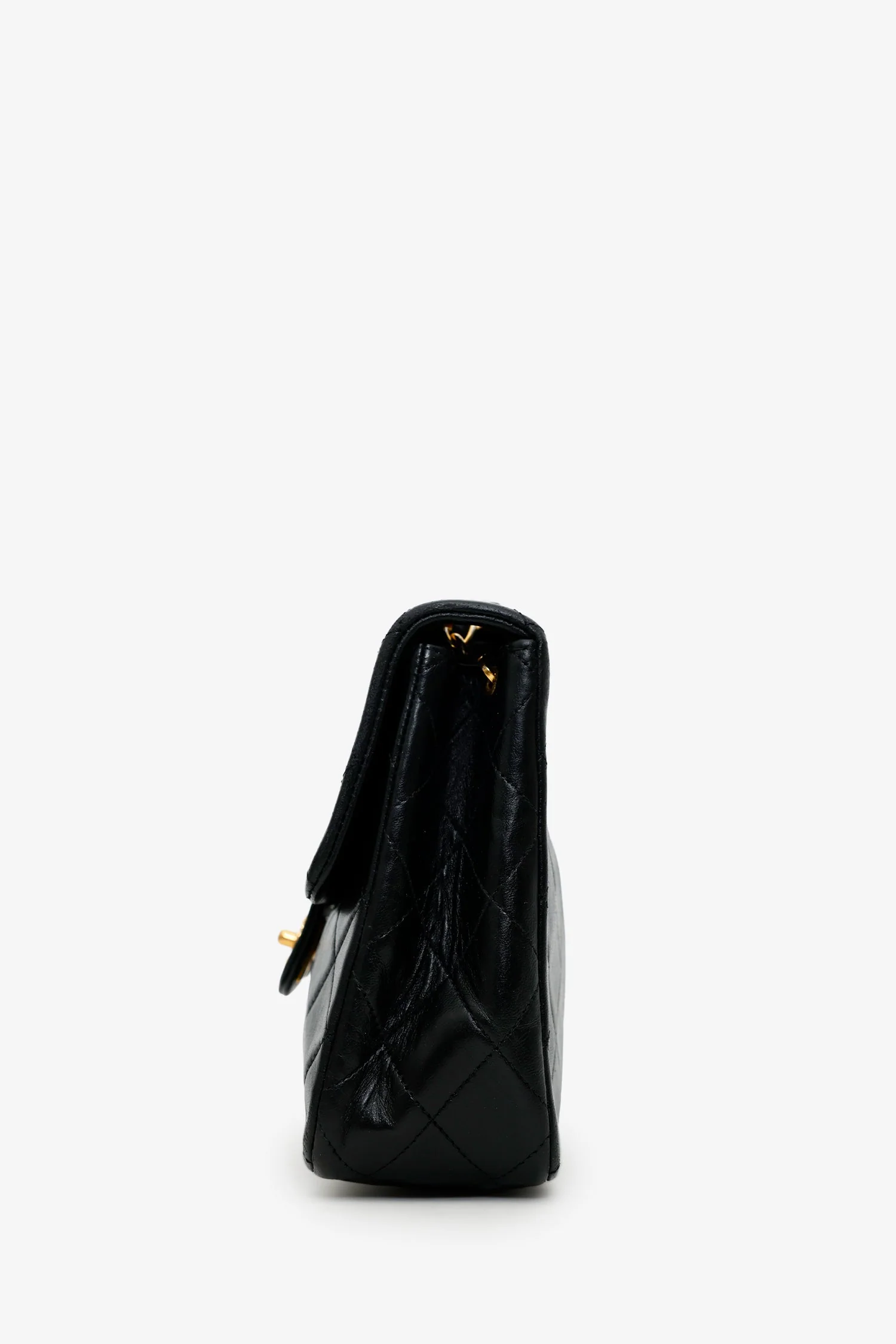 Pre-Loved Chanel™ Black Quilted Lambskin Mini Square Flap Bag - Image 4