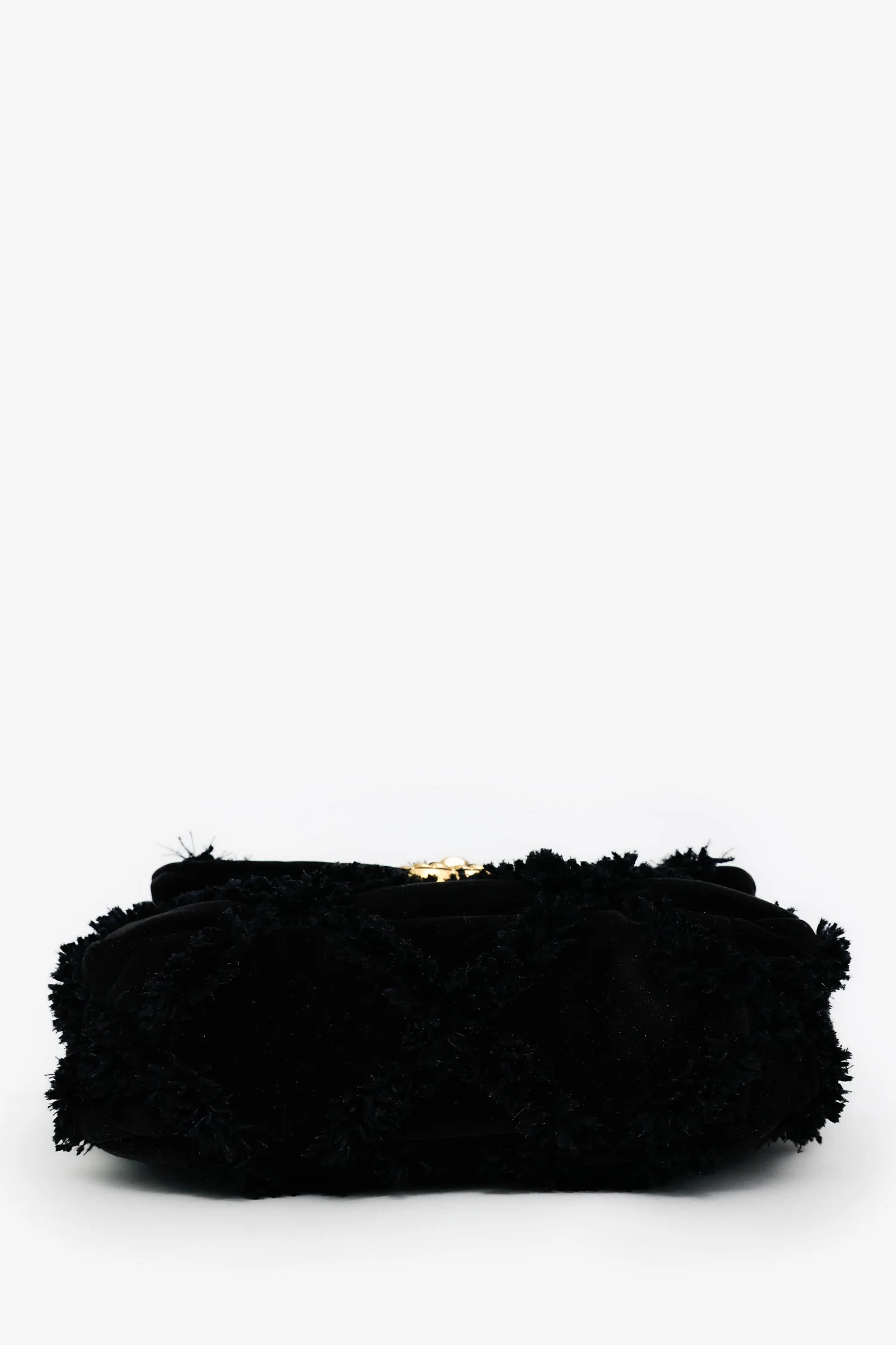 Chanel™ Black Quilted Velvet Small 19 Flap Bag (Pre-Loved ) - Image 5