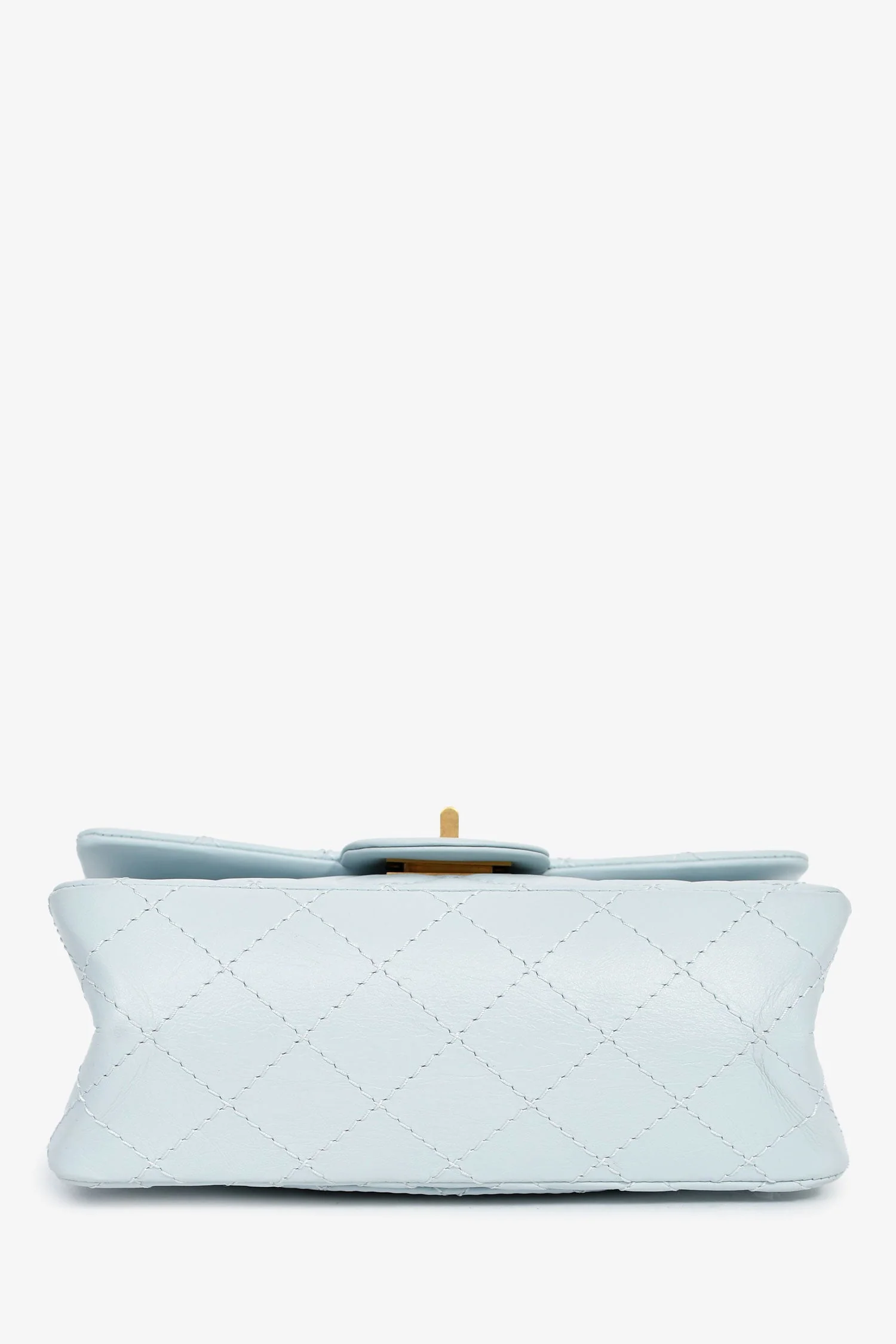 Pre-Loved Chanel™ Blue Calfskin Leather Mini 2.55 Reissue Classic Flap Bag - Image 5