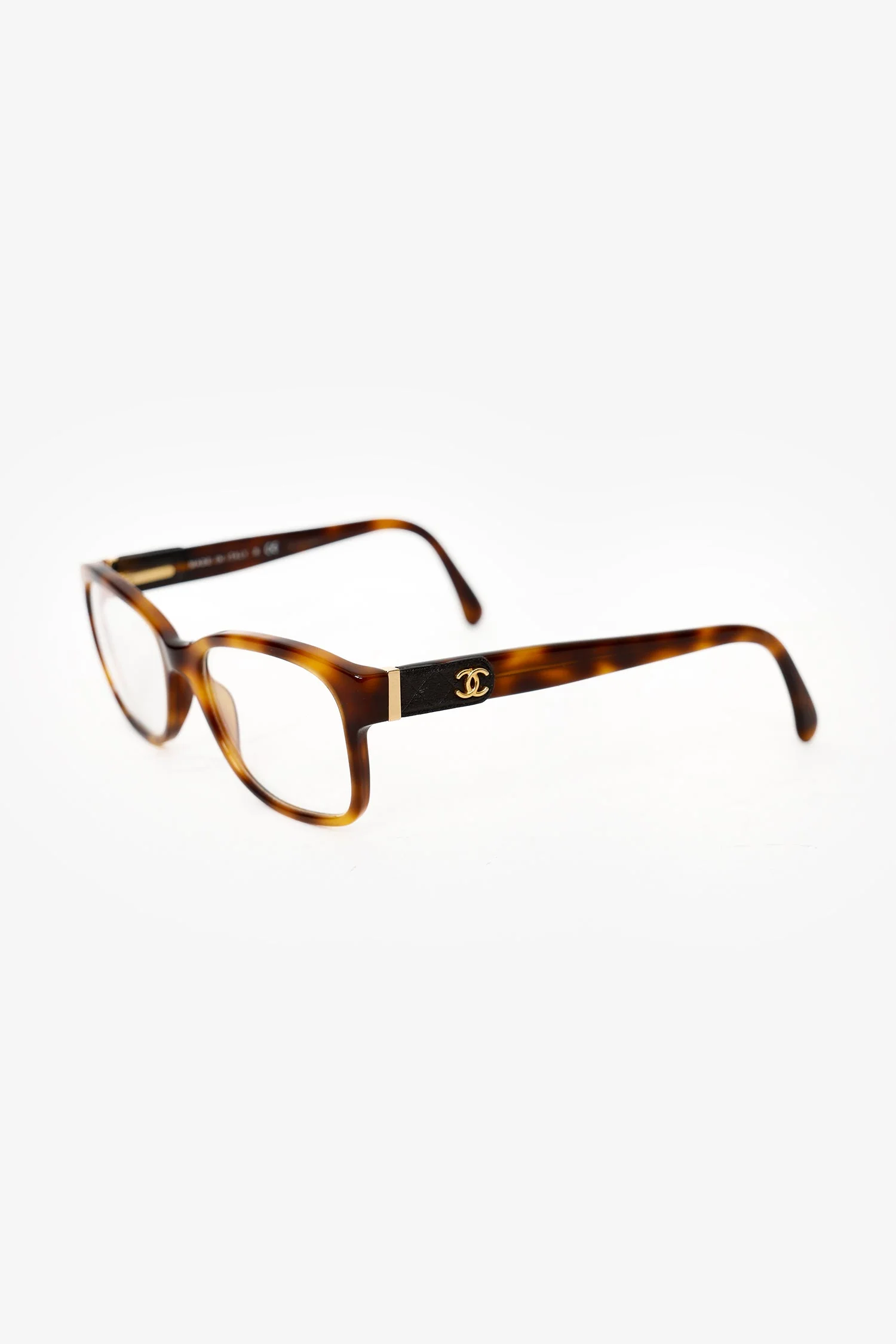 Pre-Loved Chanel™ Brown Tortoise Frame Square Reading Glasses - Image 2