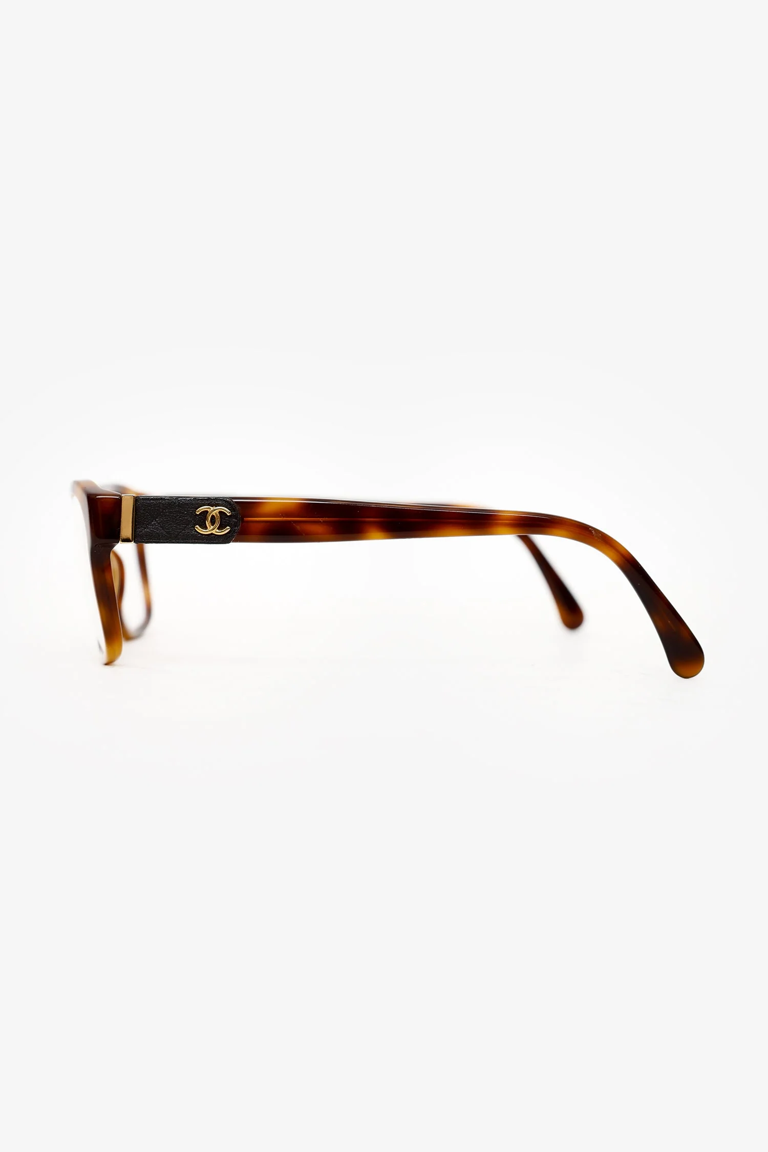 Pre-Loved Chanel™ Brown Tortoise Frame Square Reading Glasses - Image 3