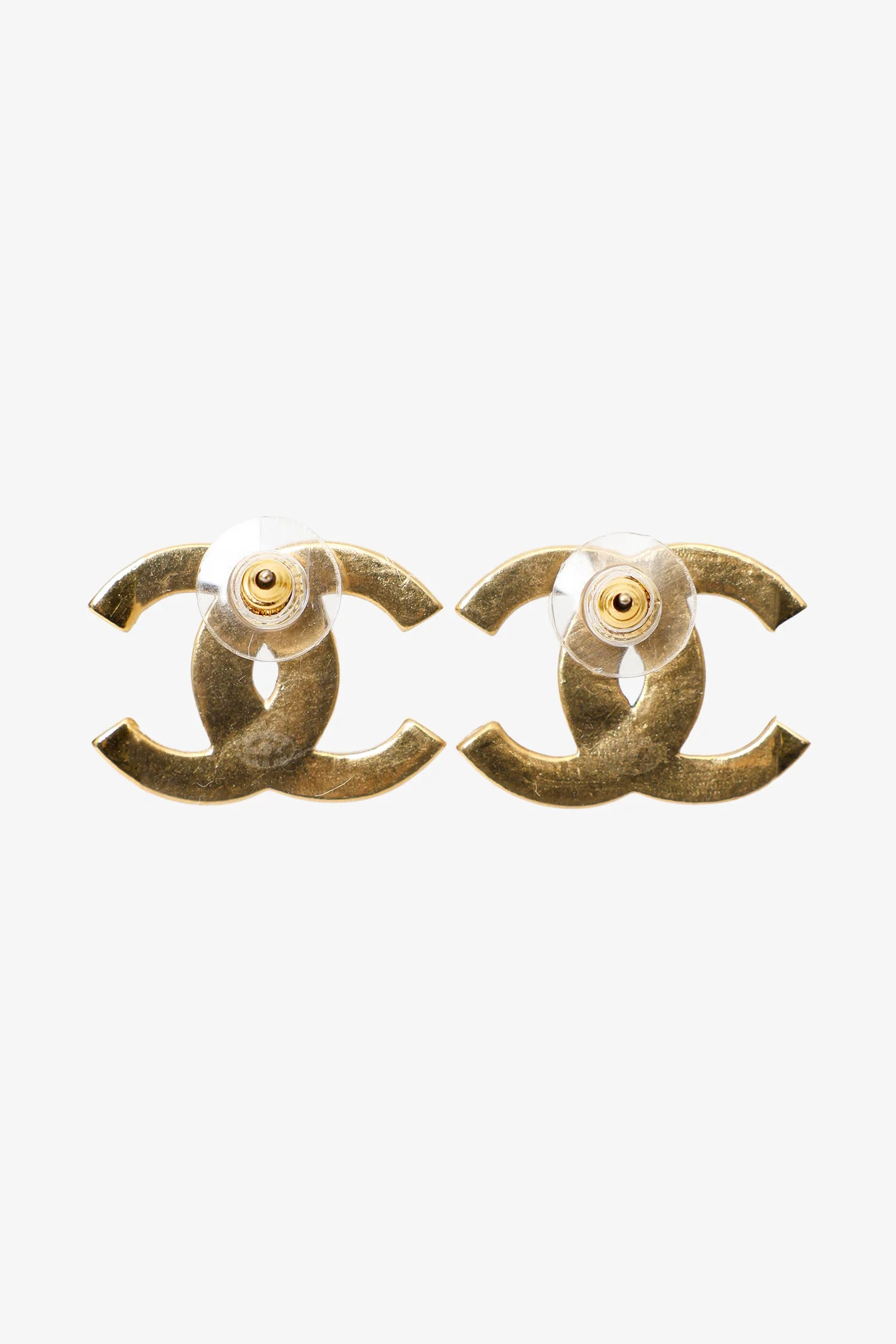 Pre-Loved Chanel™ Gold Tone CC Earrings - Image 2