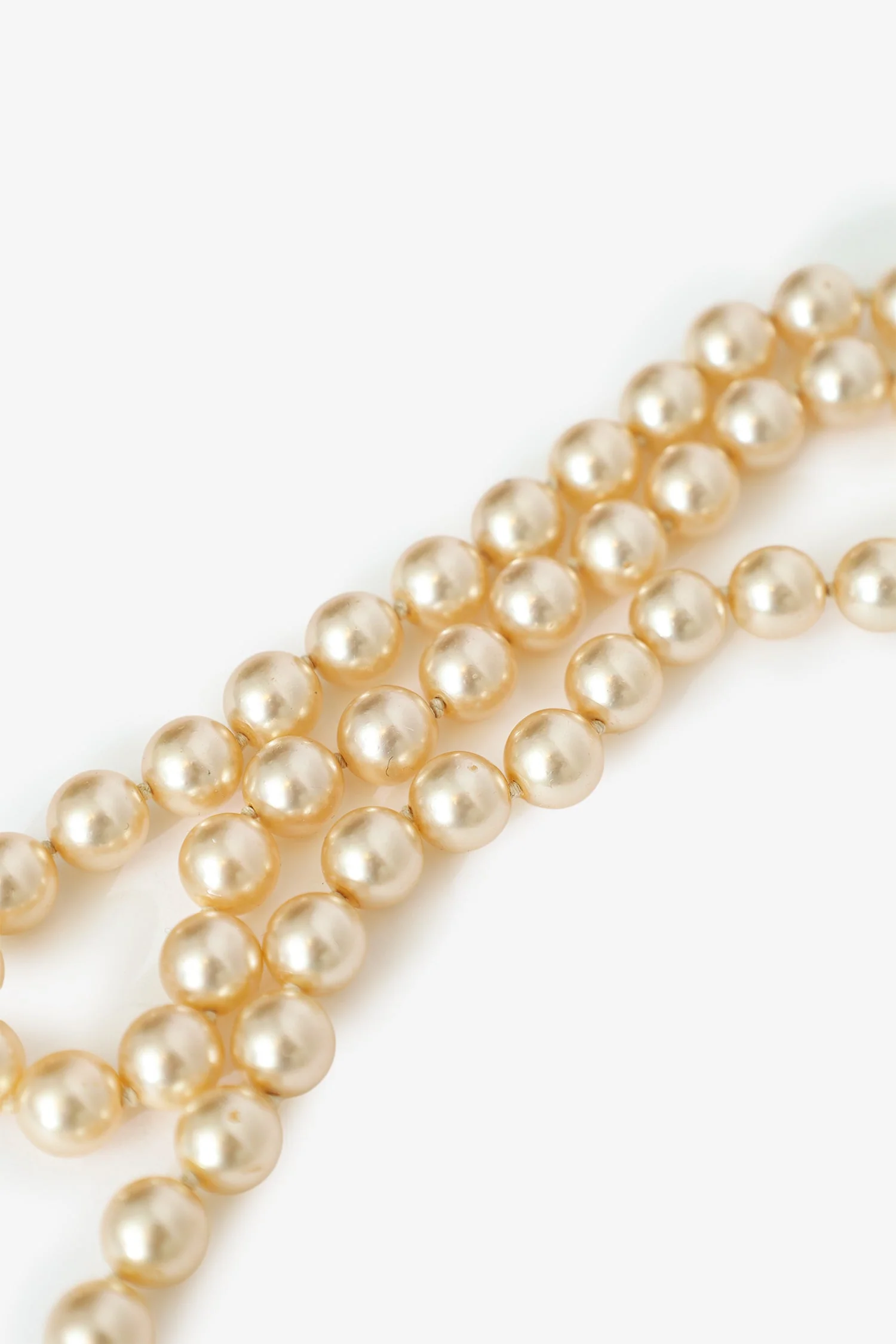 Pre-Loved Chanel™ Gold-tone Pearl CC Chain Necklace 94cm - Image 5