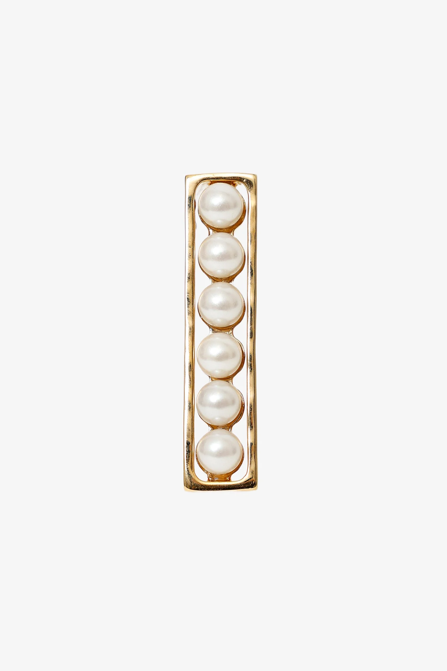 Pre-Loved Chanel™ Gold Tone Pearl Stud Bar Earrings - Image 4