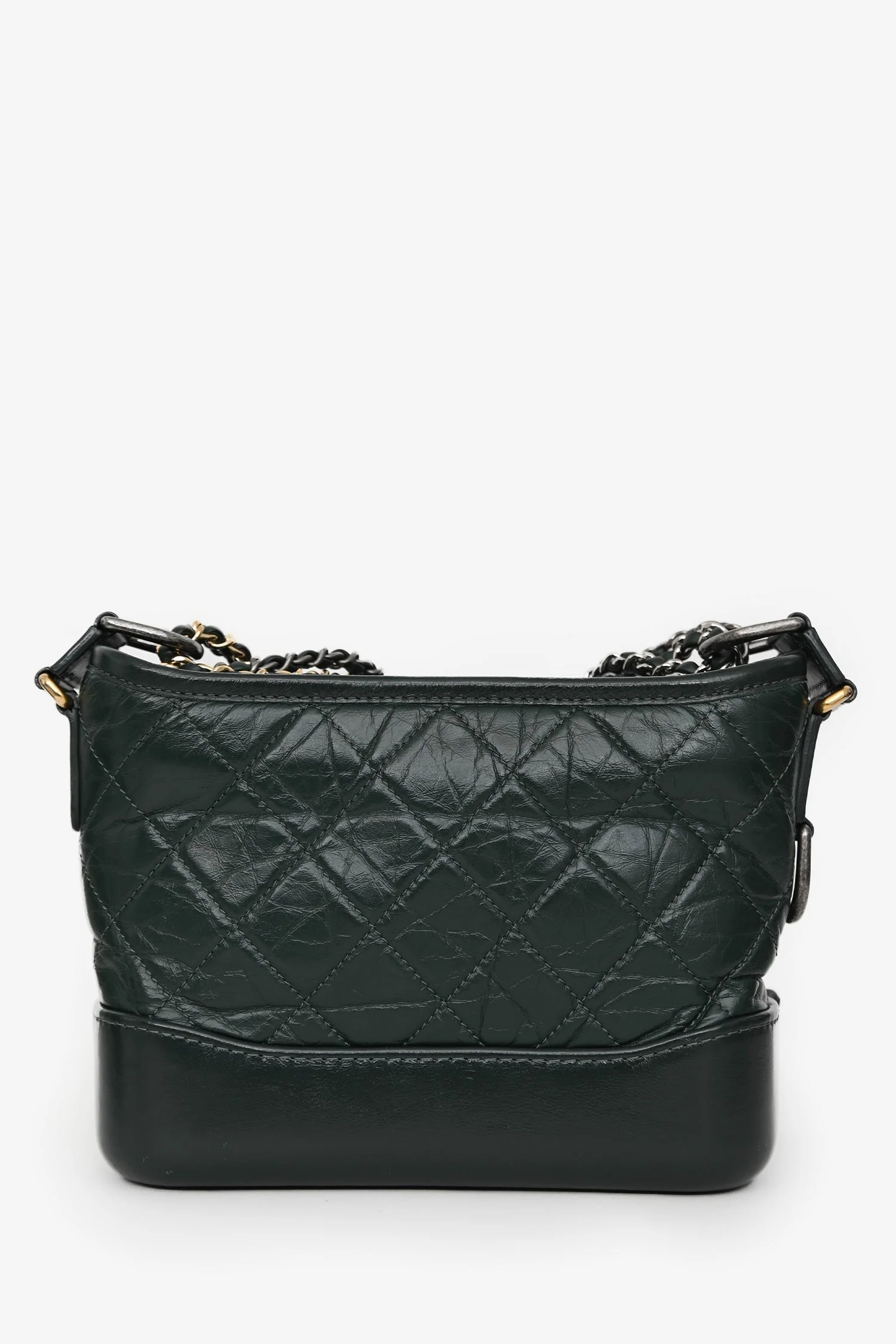 Pre-Loved Chanel™ Green Aged Leather Small Gabrielle Crossbody - Image 2