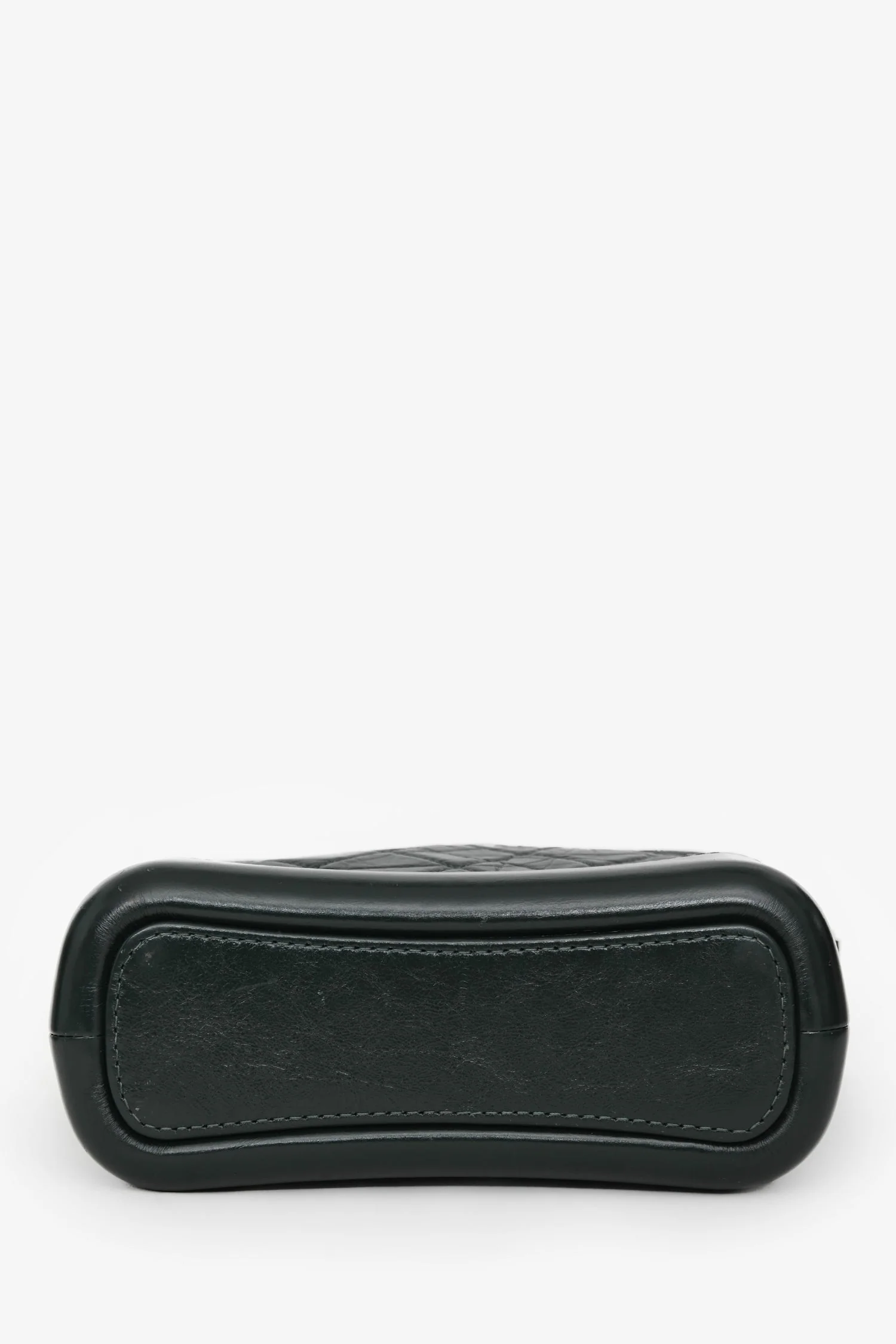 Pre-Loved Chanel™ Green Aged Leather Small Gabrielle Crossbody - Image 5