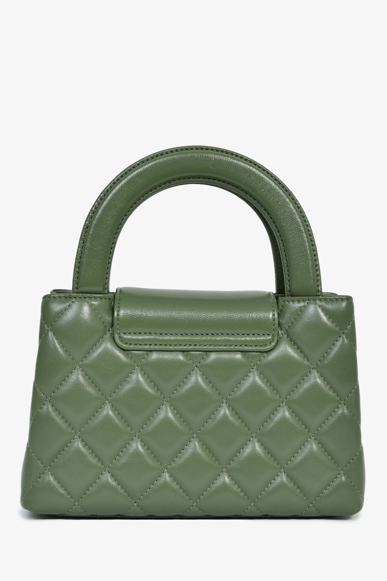 Pre-Loved Chanel™ Green Lambskin Mini Kelly Shopper Tote - Image 2