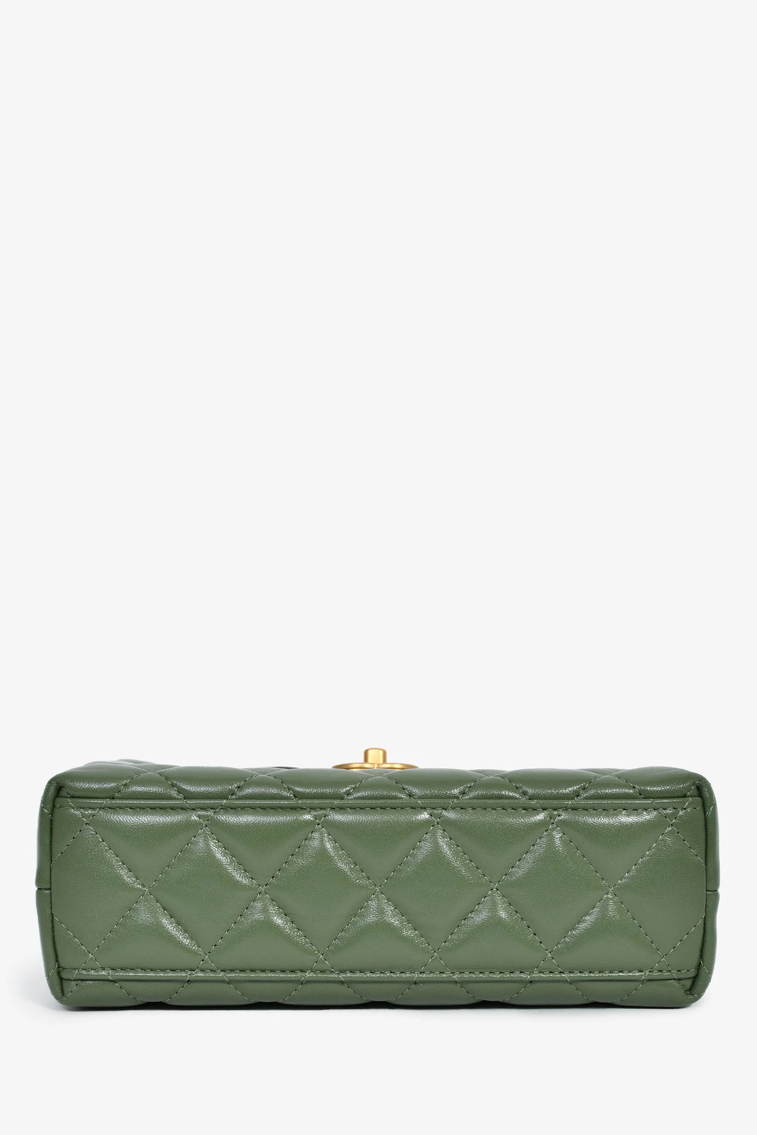 Pre-Loved Chanel™ Green Lambskin Mini Kelly Shopper Tote - Image 5