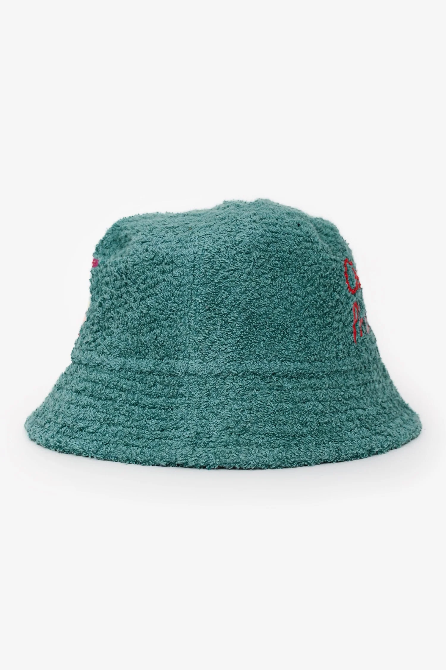 Pre-Loved Chanel™ Green Terry Cloth Sequin/Crystal Embellished Bucket Hat Size S - Image 3