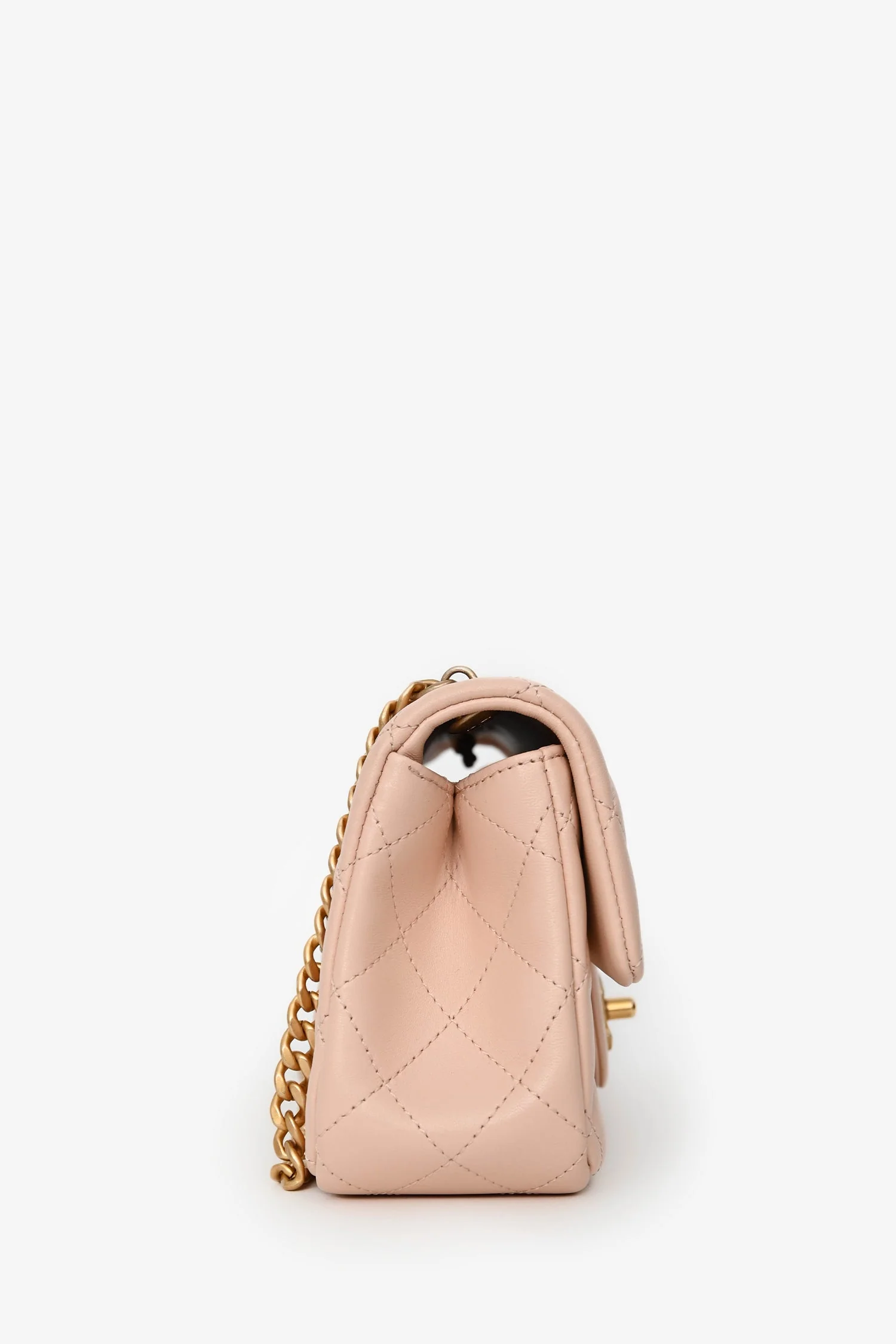 Pre-Loved Chanel™ Light Pink Lambskin Mini Camilla Flower Crush Flap Bag - Image 3