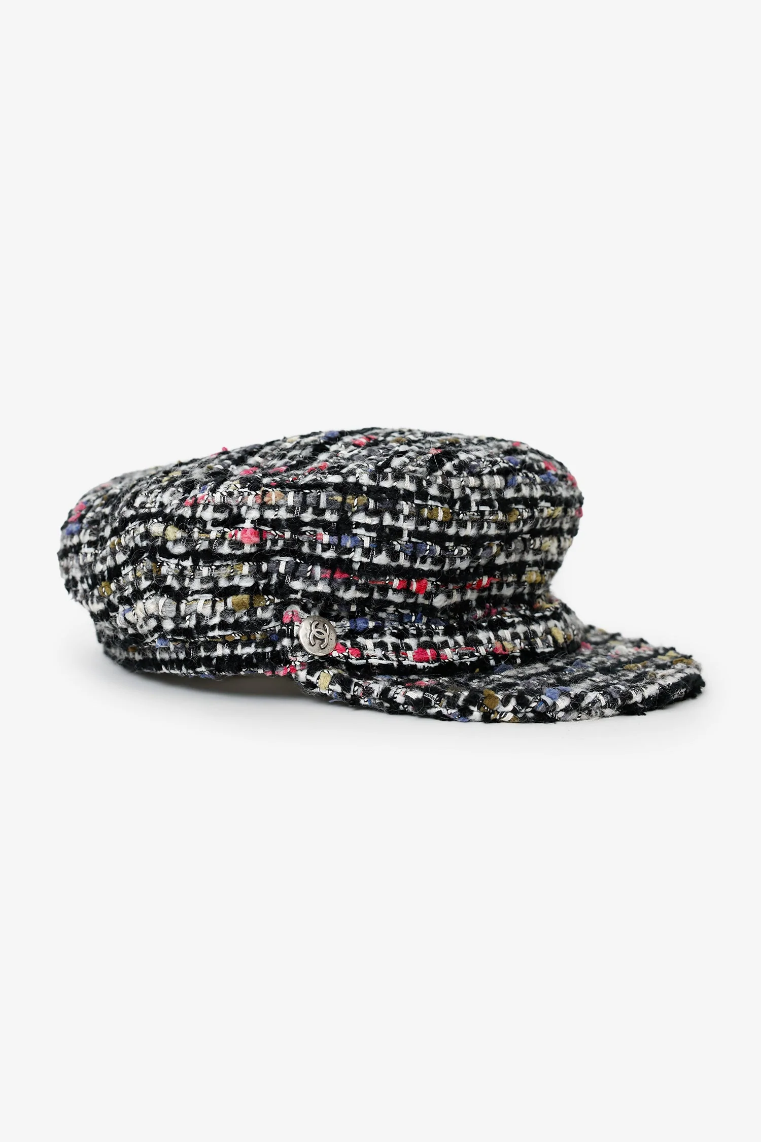 Pre-Loved Chanel™ Multicolour Tweed Wool Beret Hat Size 57 - Image 2