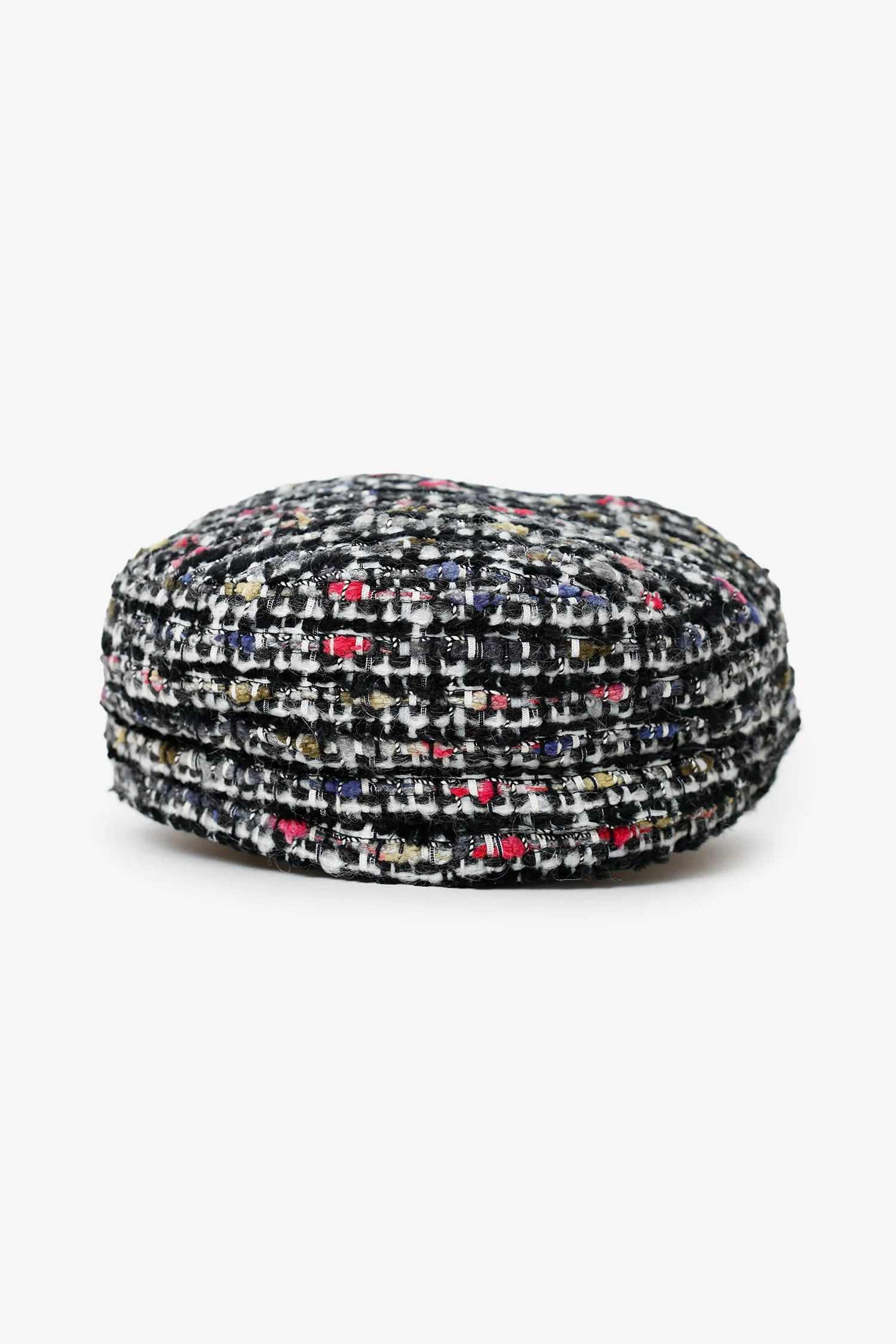 Pre-Loved Chanel™ Multicolour Tweed Wool Beret Hat Size 57 - Image 3