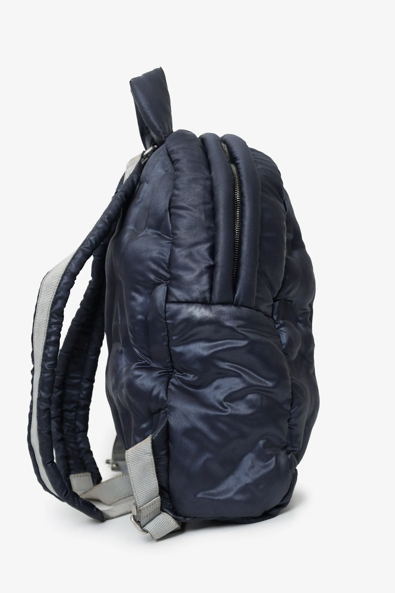 Pre-Loved Chanel™ Navy Nylon Doudoune Backpack - Image 3