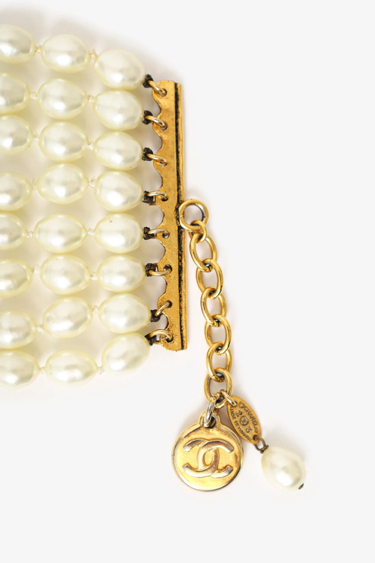 Chanel™ Pearl 8 Strand Choker Necklace - Image 3