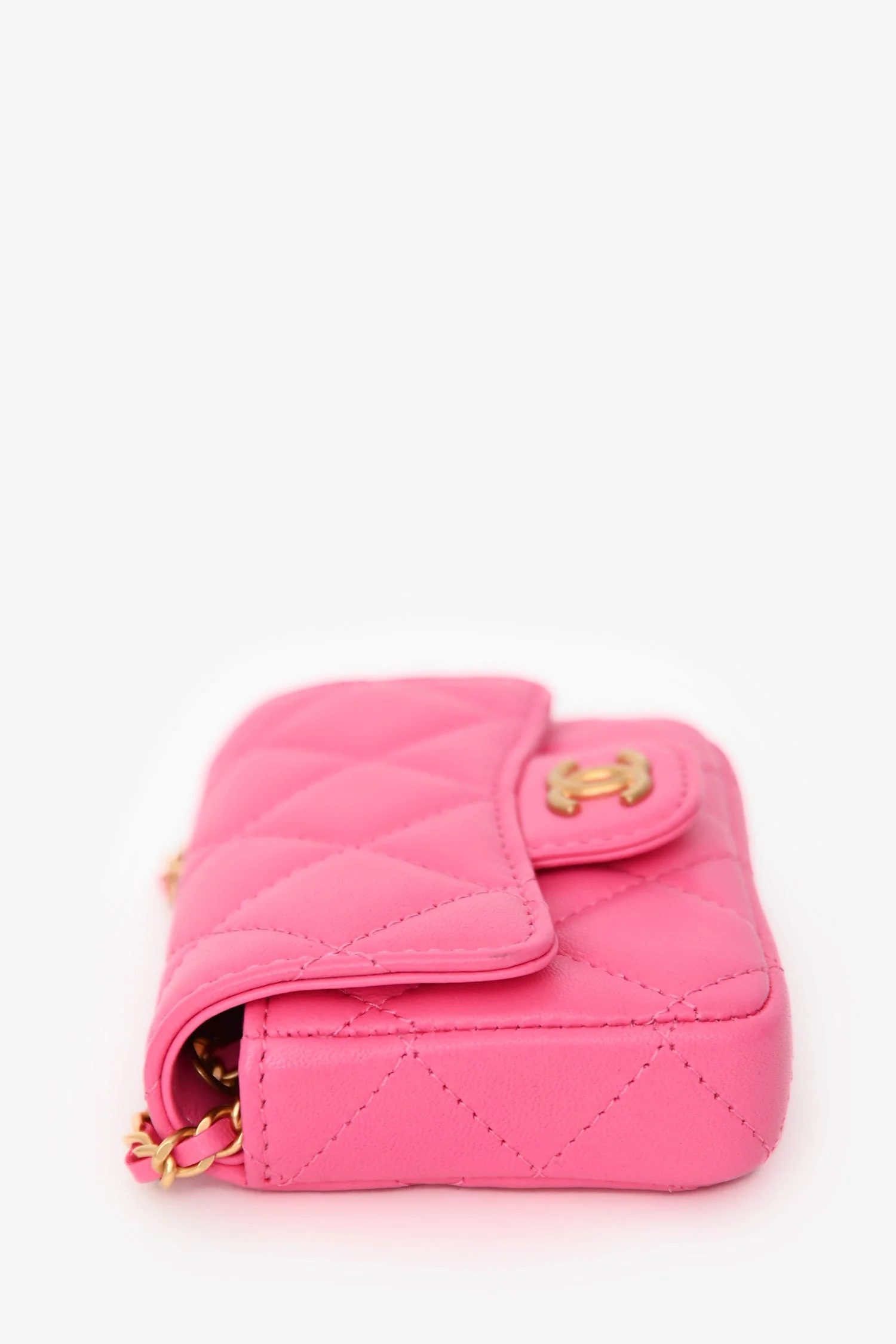 Chanel™ Pink Lambskin Leather Mini CC Coco Belt Bag - Image 3