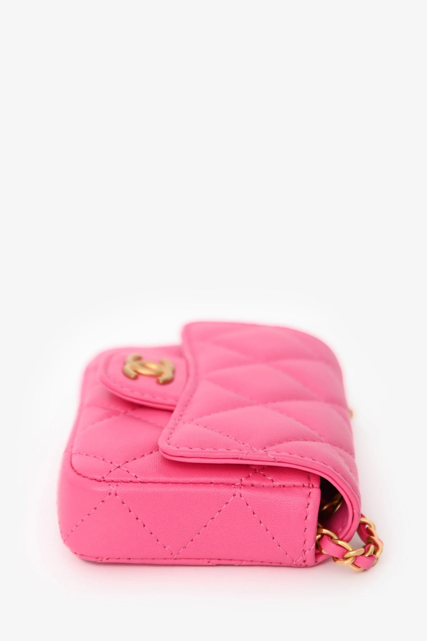 Chanel™ Pink Lambskin Leather Mini CC Coco Belt Bag - Image 4