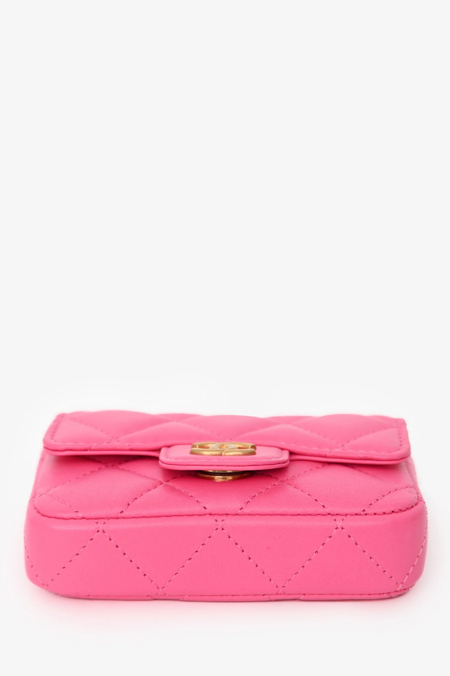 Chanel™ Pink Lambskin Leather Mini CC Coco Belt Bag - Image 5