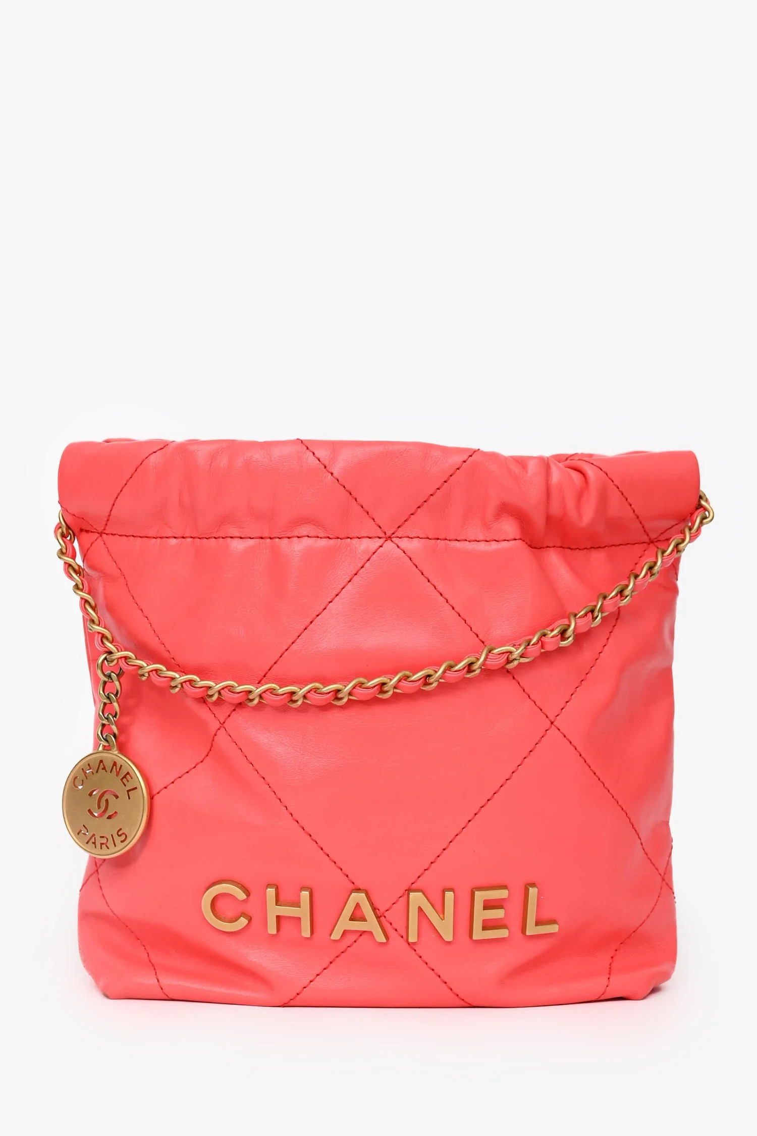 Pre-Loved Chanel™ Pink Mini 22 Hobo