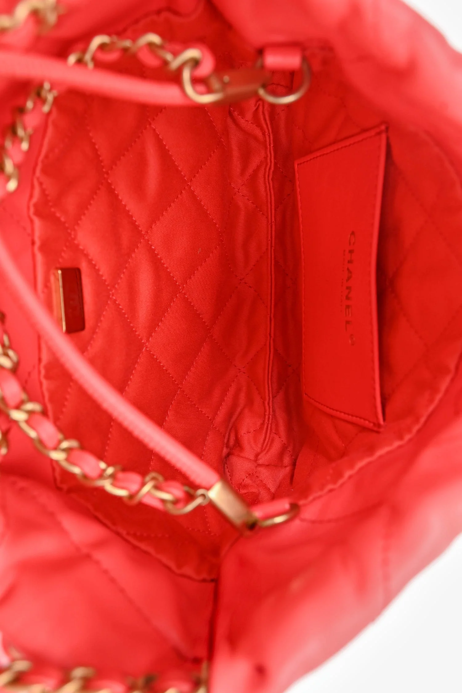 Pre-Loved Chanel™ Pink Mini 22 Hobo - Image 7