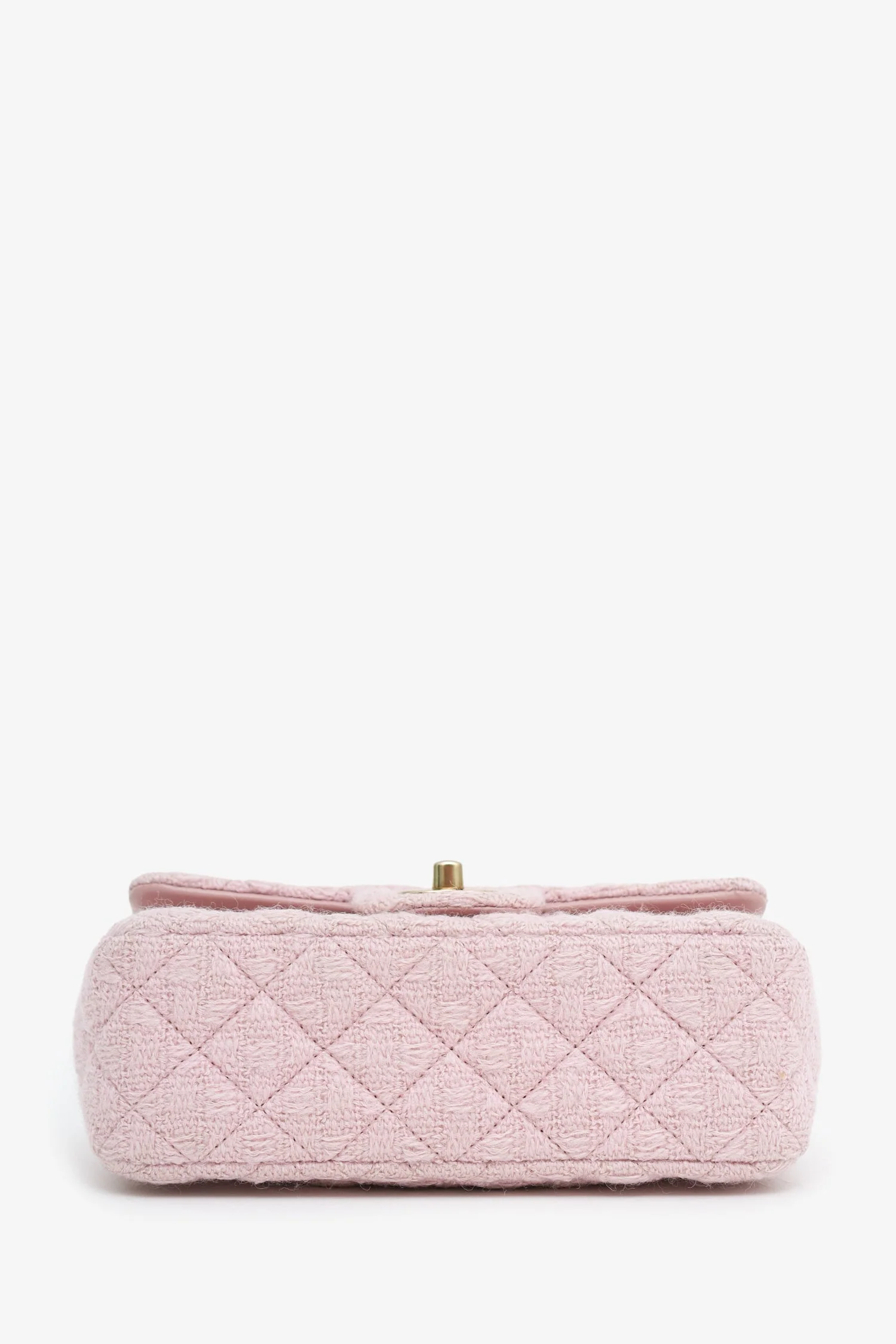 Pre-Loved Chanel™ Pink Tweed Quilted Mini Rectangular Flap Bag - Image 5