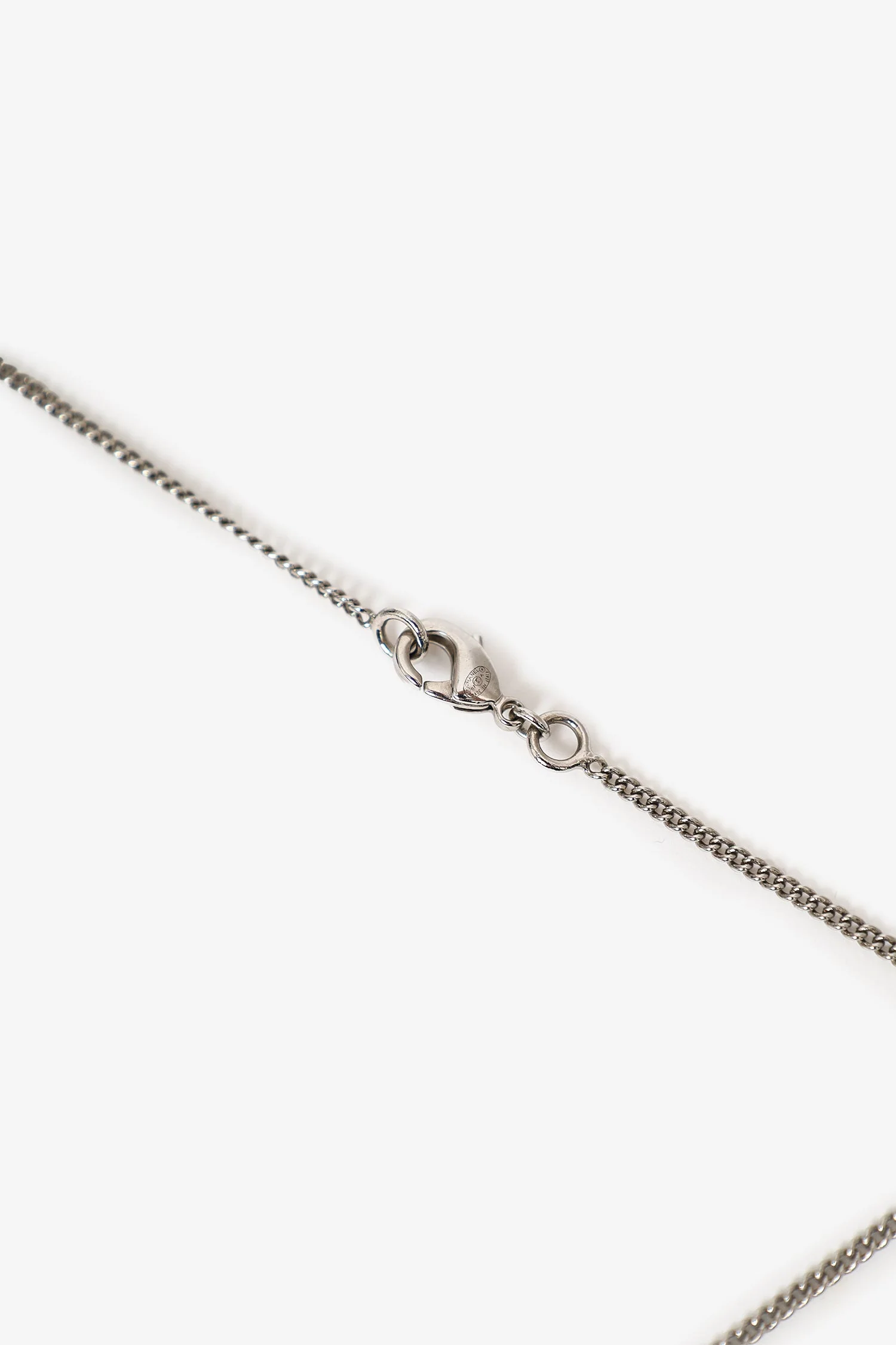 Pre-Loved Chanel™ Silver Tone Faux Pearl CC Drop Pendant Necklace - Image 4