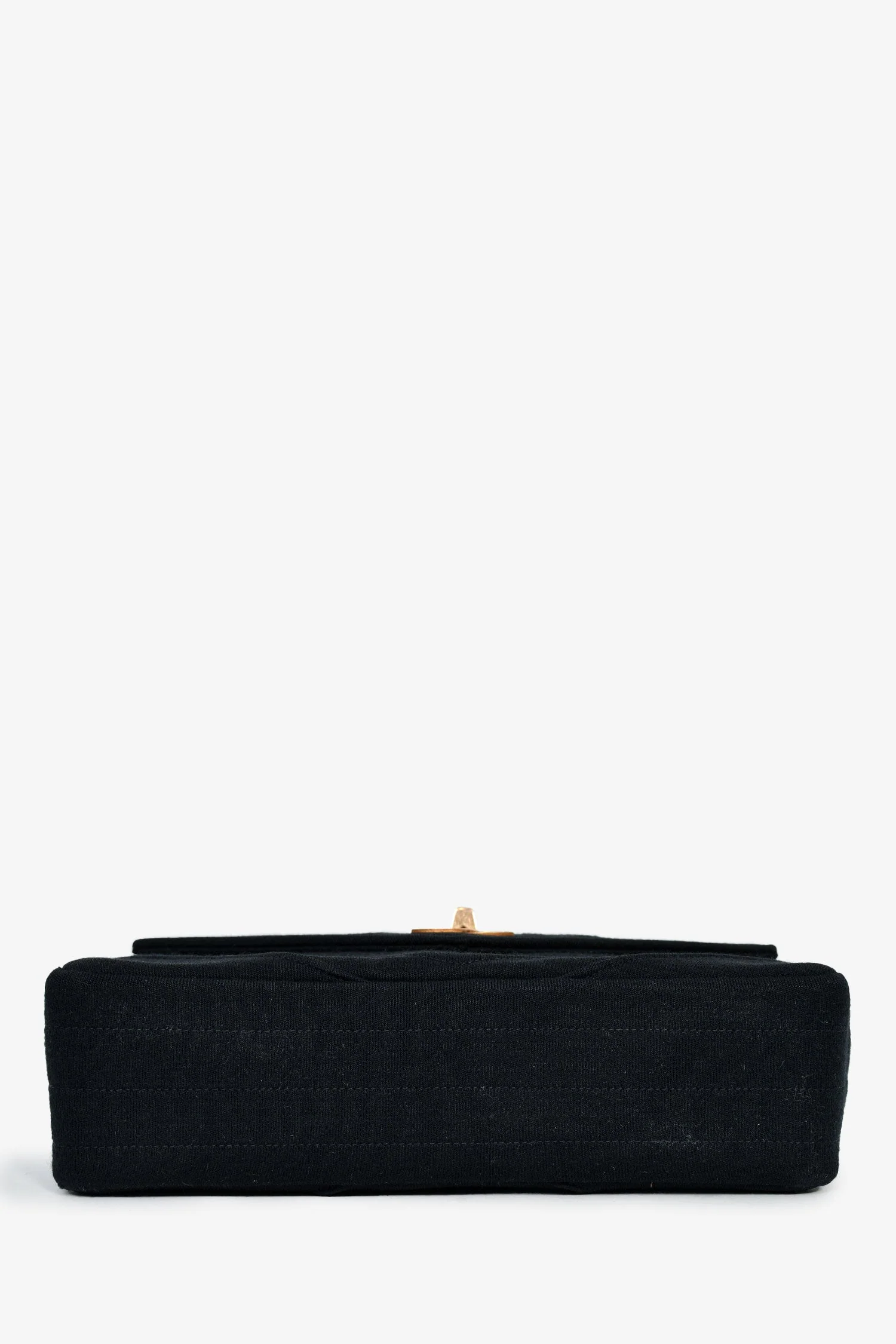 Pre-Loved Chanel™ Vintage Black Jersey Chevron-Quilting Chain Bag - Image 5