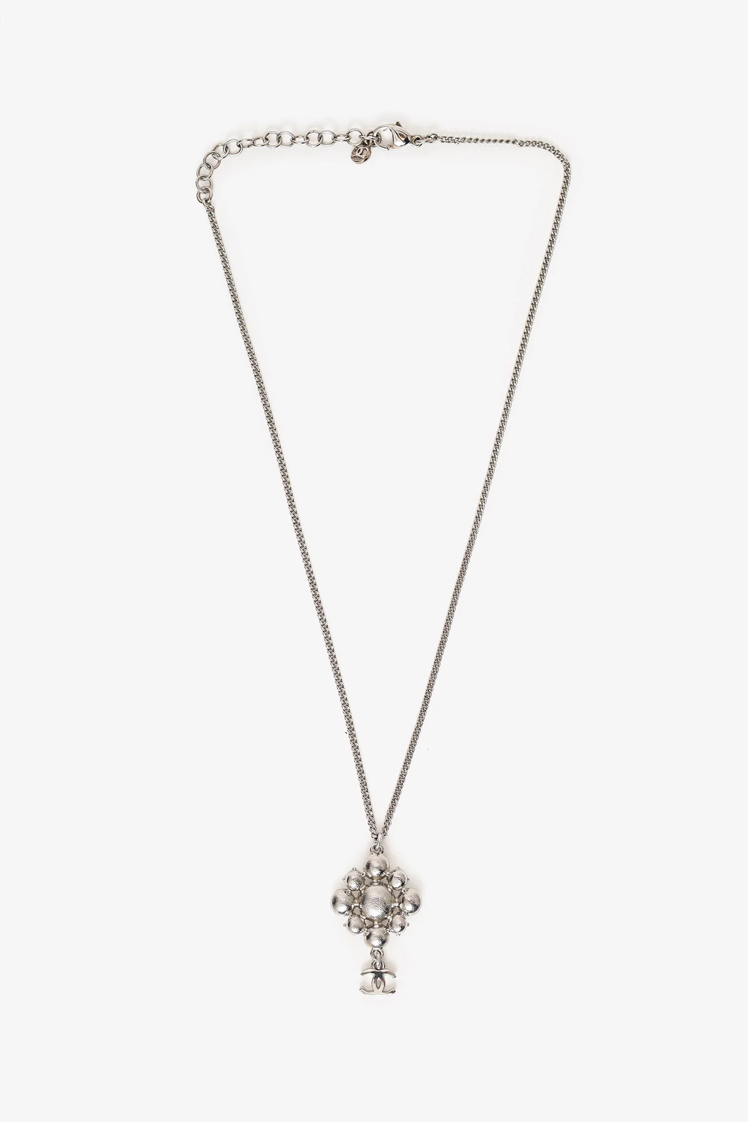 Pre-Loved Chanel™ White/Yellow Crystal Floral Pendant Necklace - Image 5
