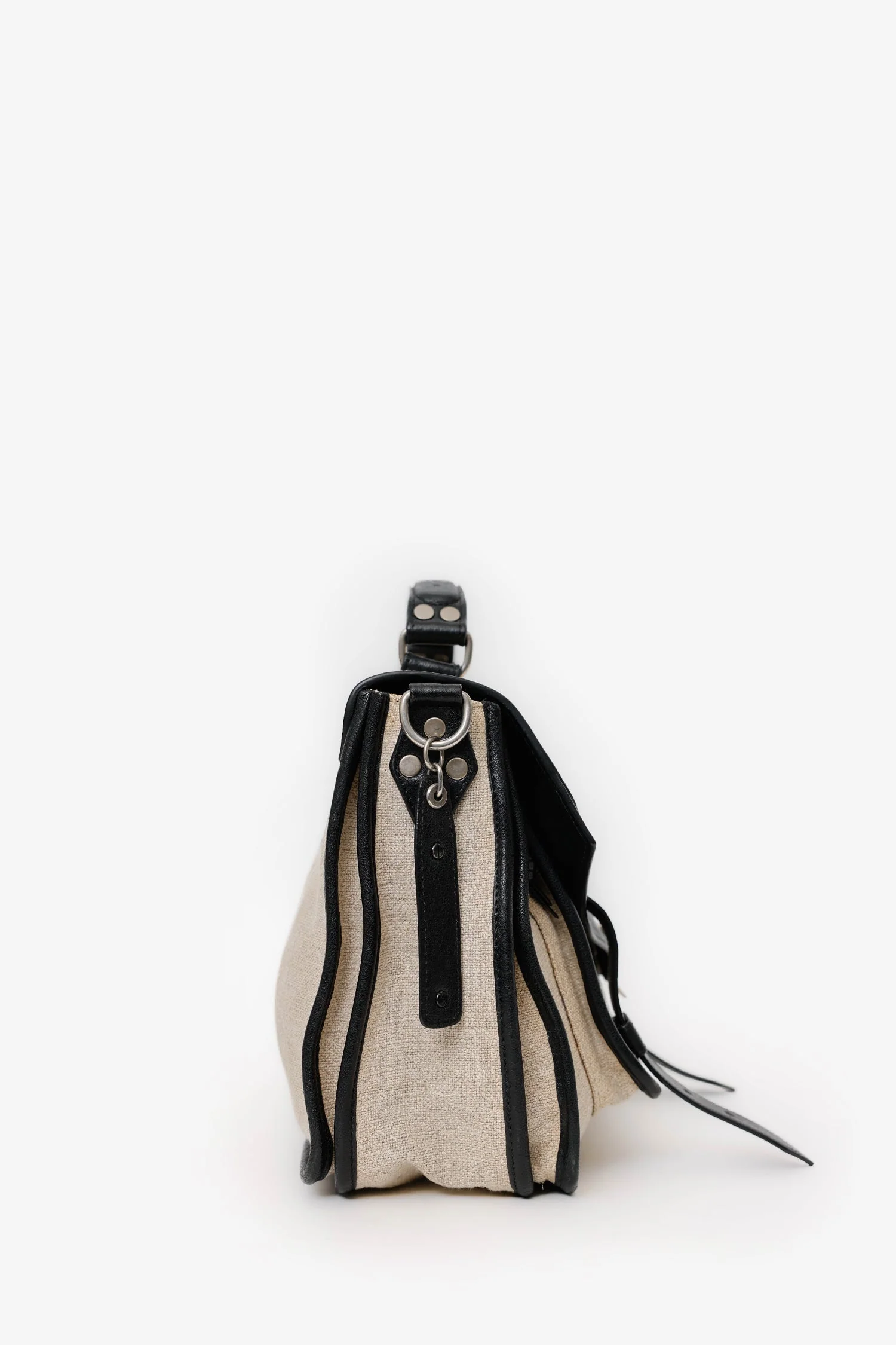 Proenza Schouler Beige/Black Canvas/Leather PS1 Medium Satchel Bag - Image 3