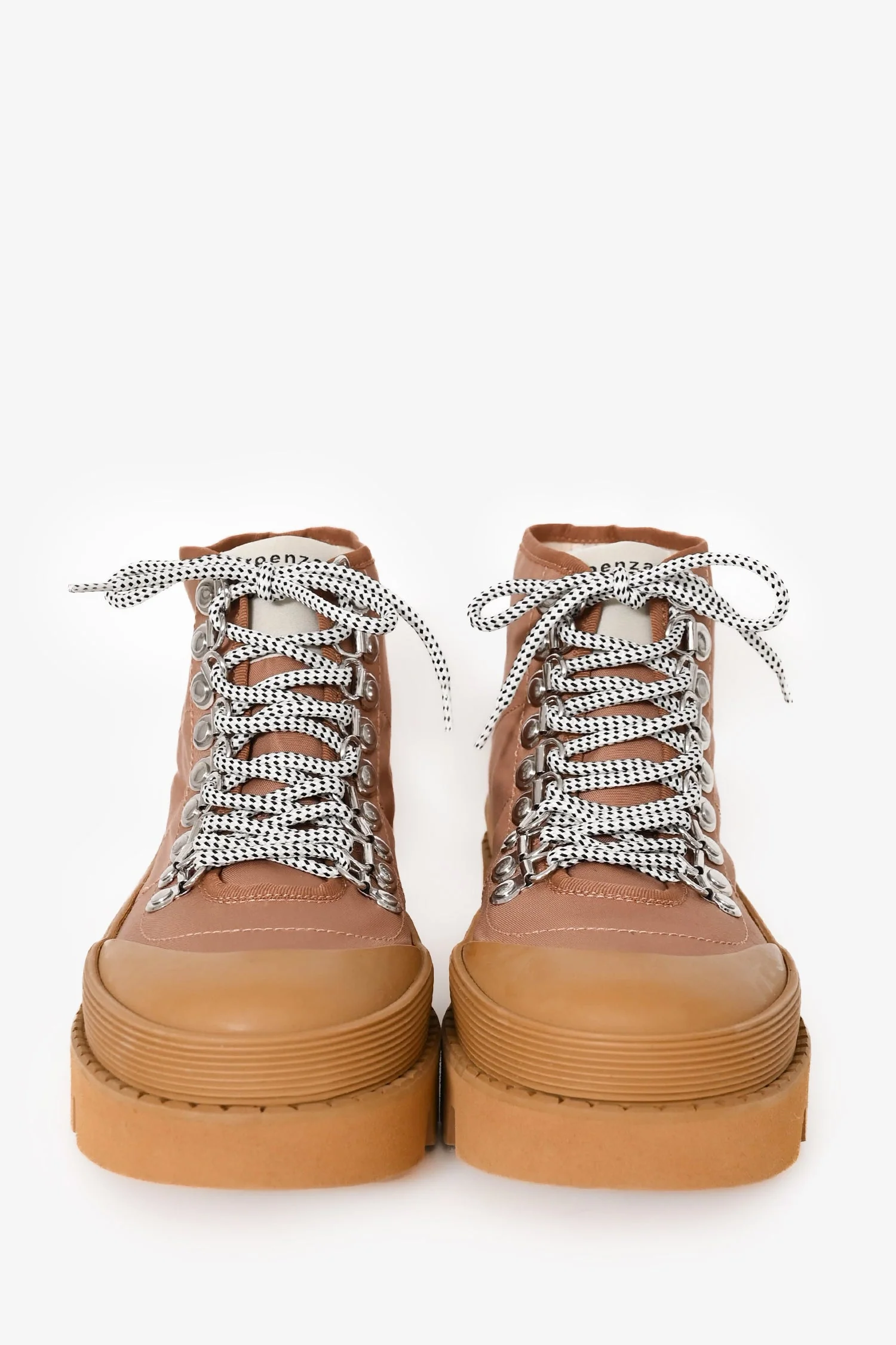 Proenza Schouler Brown/White Nylon Lug Boots Size 39 - Image 3